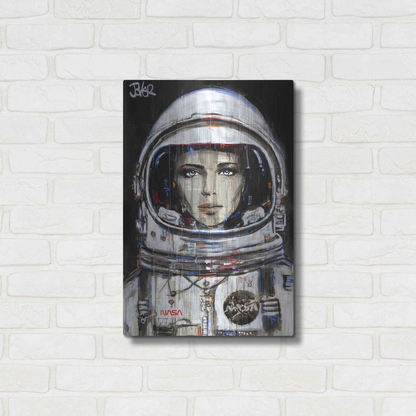 Luxe Metal Art 'Cosmos' by Loui Jover, Metal Wall Art,16x24