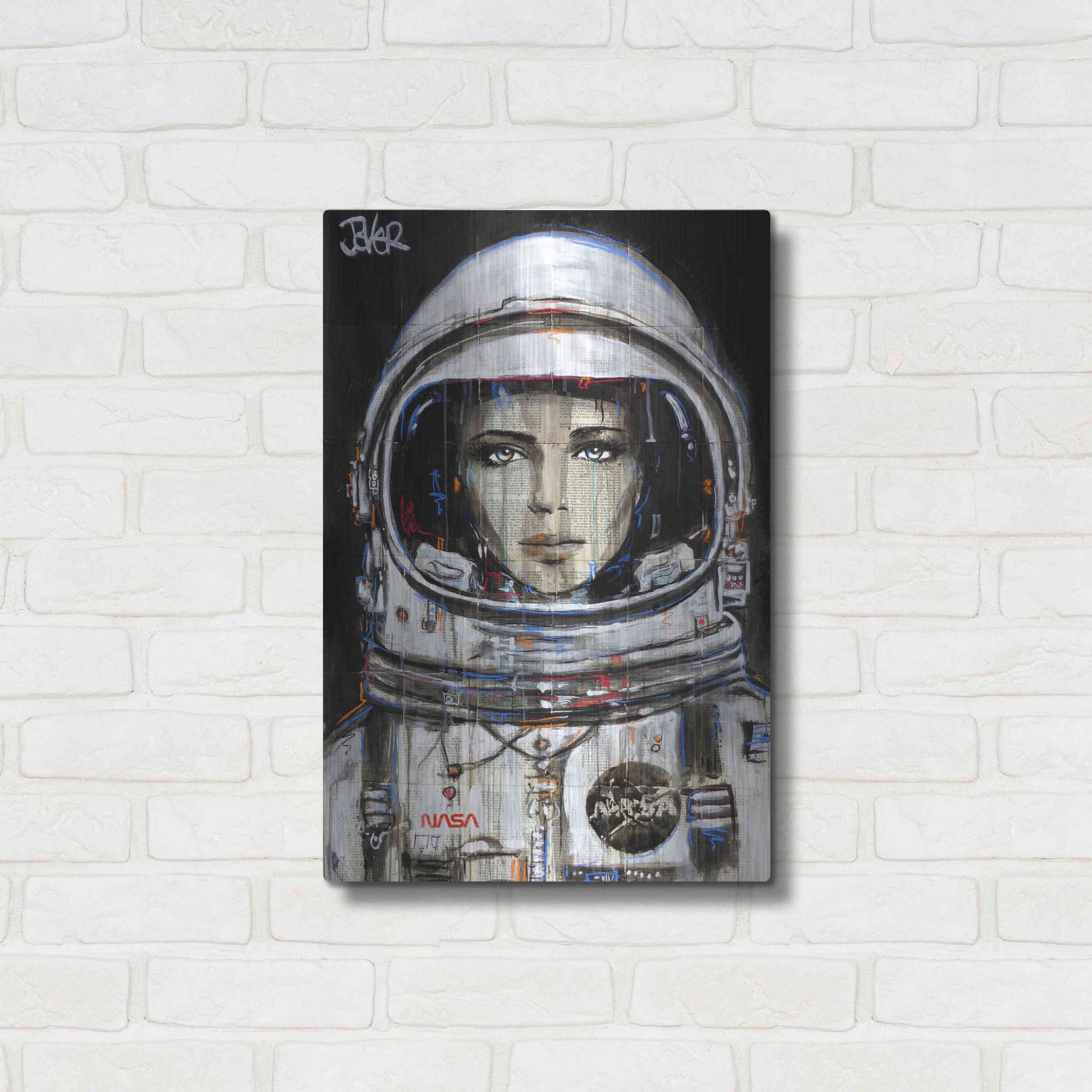 Luxe Metal Art 'Cosmos' by Loui Jover, Metal Wall Art,16x24