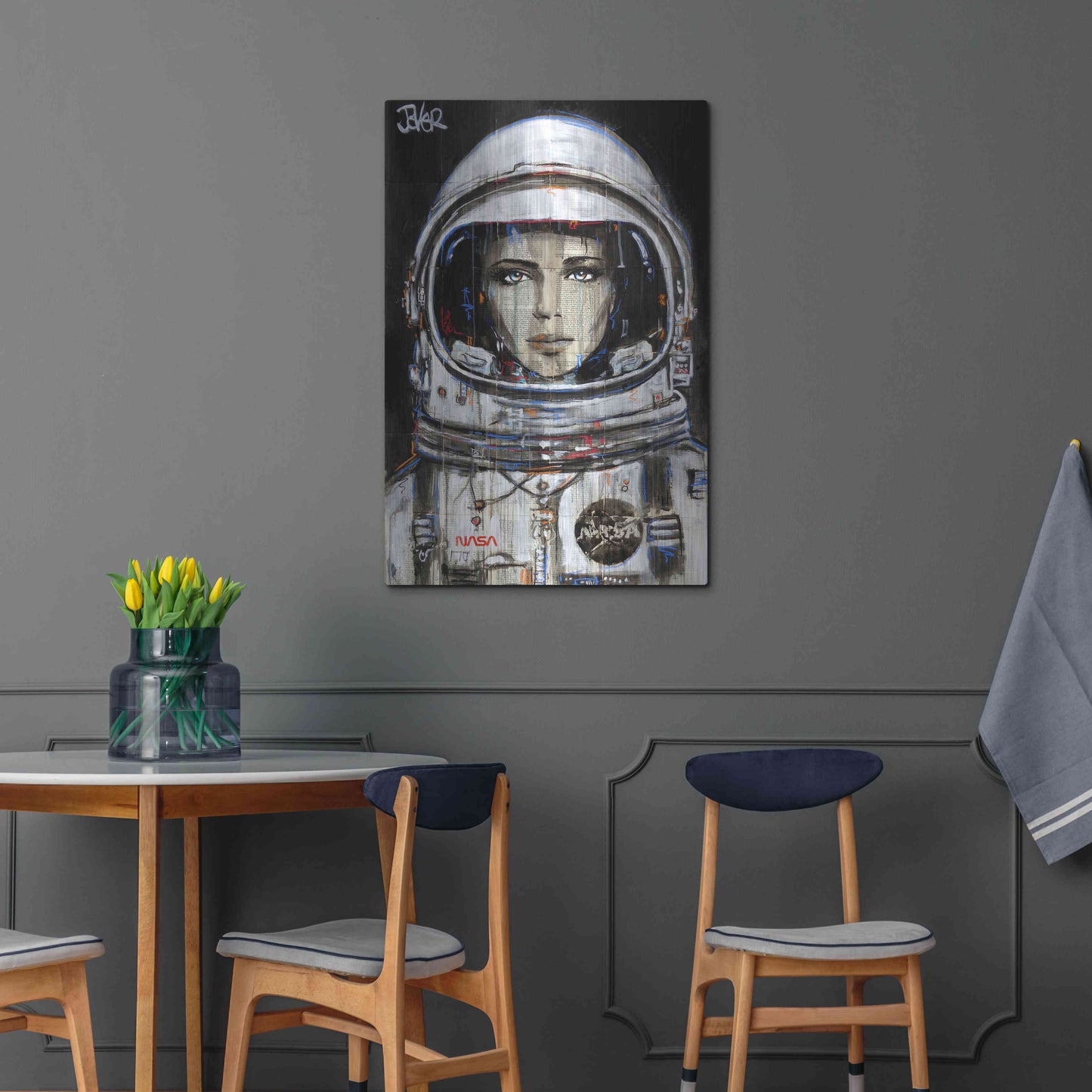 Luxe Metal Art 'Cosmos' by Loui Jover, Metal Wall Art,24x36