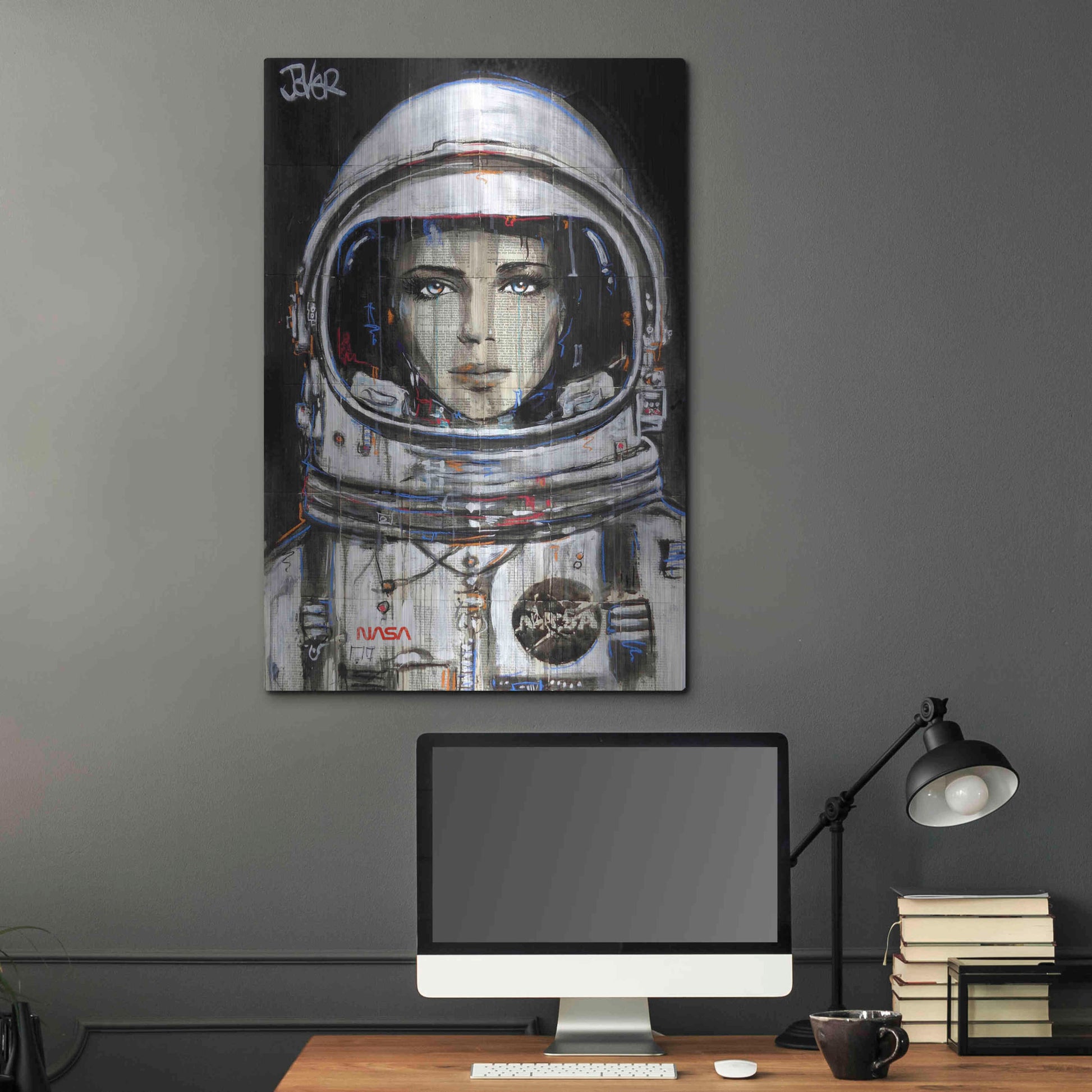 Luxe Metal Art 'Cosmos' by Loui Jover, Metal Wall Art,24x36