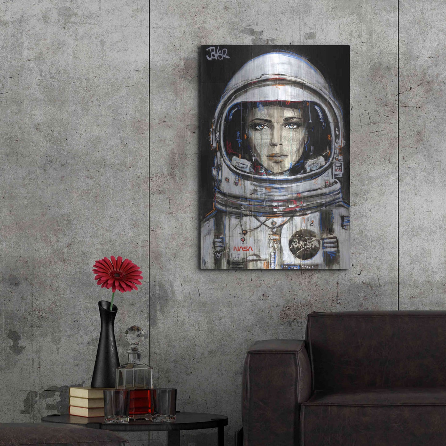 Luxe Metal Art 'Cosmos' by Loui Jover, Metal Wall Art,24x36