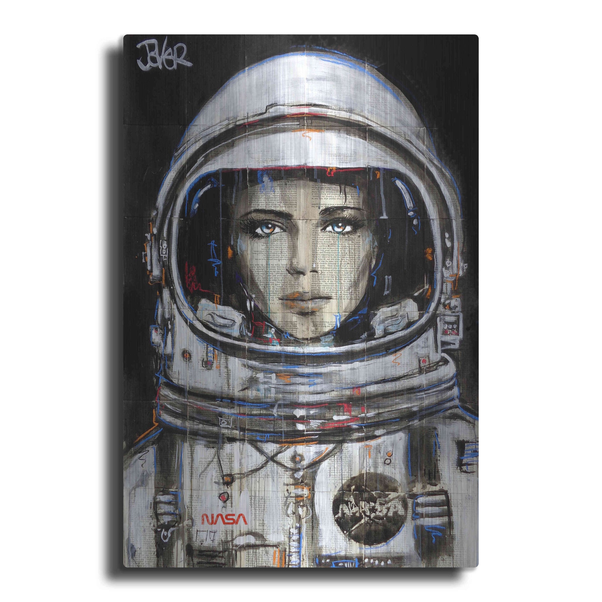 Luxe Metal Art 'Cosmos' by Loui Jover, Metal Wall Art