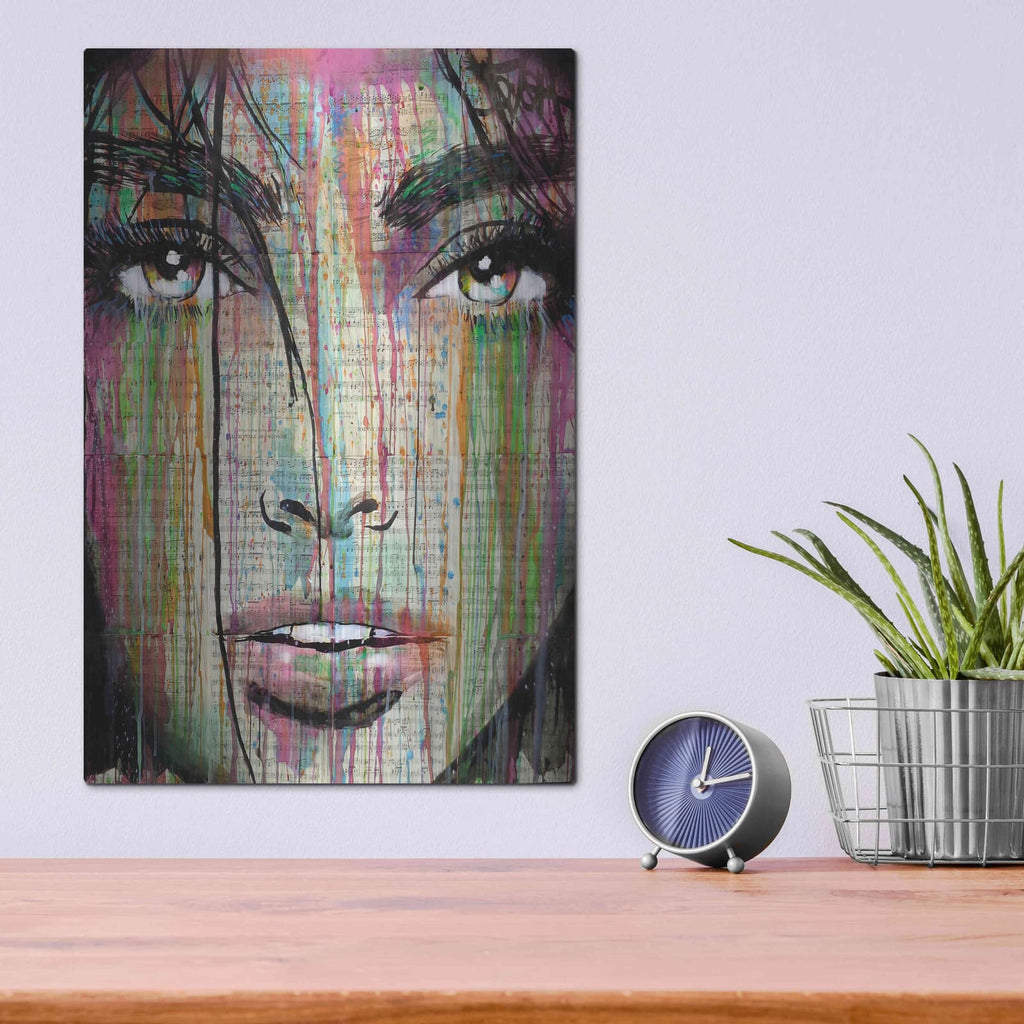 Luxe Metal Art 'Dark Kisses' by Loui Jover, Metal Wall Art,12x16
