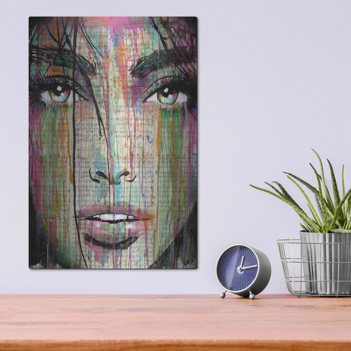 Luxe Metal Art 'Dark Kisses' by Loui Jover, Metal Wall Art,12x16