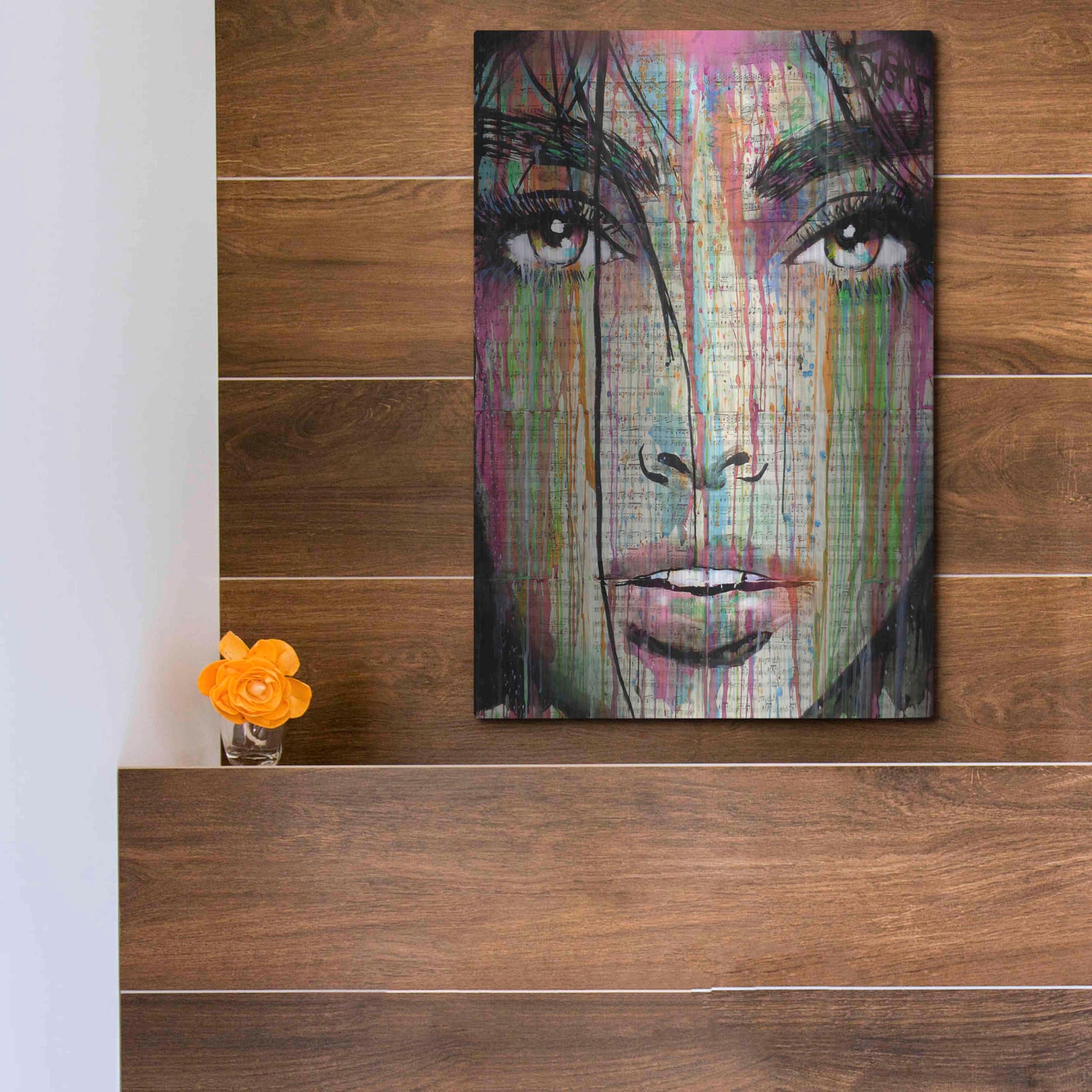 Luxe Metal Art 'Dark Kisses' by Loui Jover, Metal Wall Art,12x16