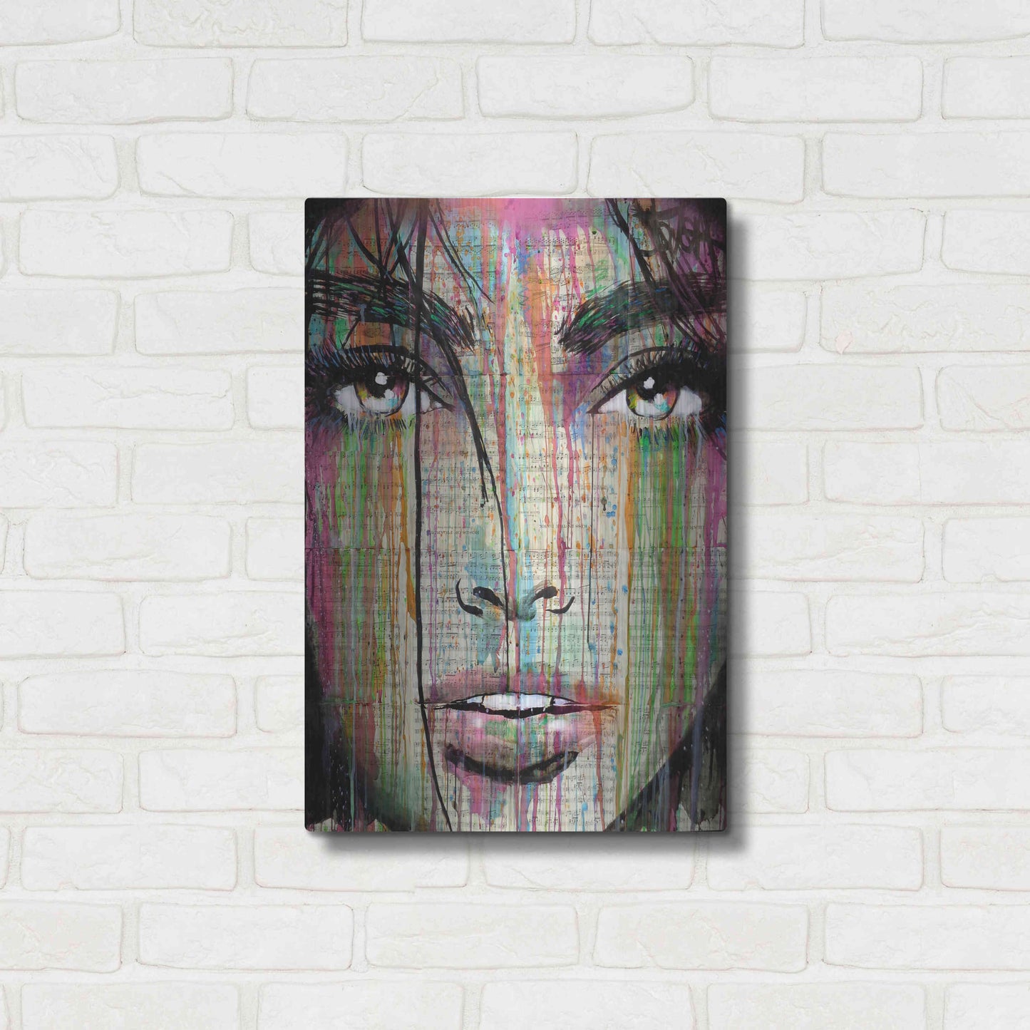 Luxe Metal Art 'Dark Kisses' by Loui Jover, Metal Wall Art,16x24