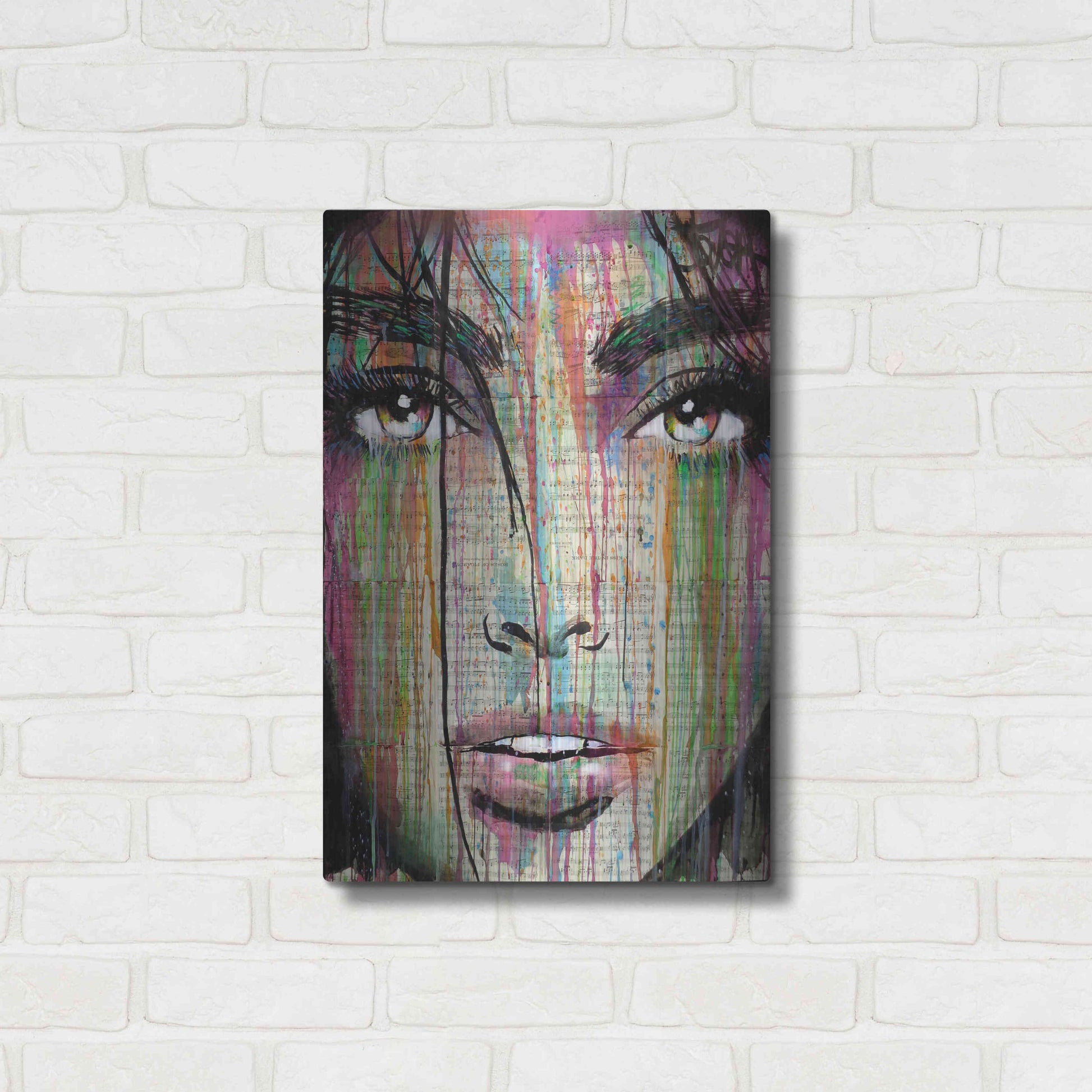 Luxe Metal Art 'Dark Kisses' by Loui Jover, Metal Wall Art,16x24