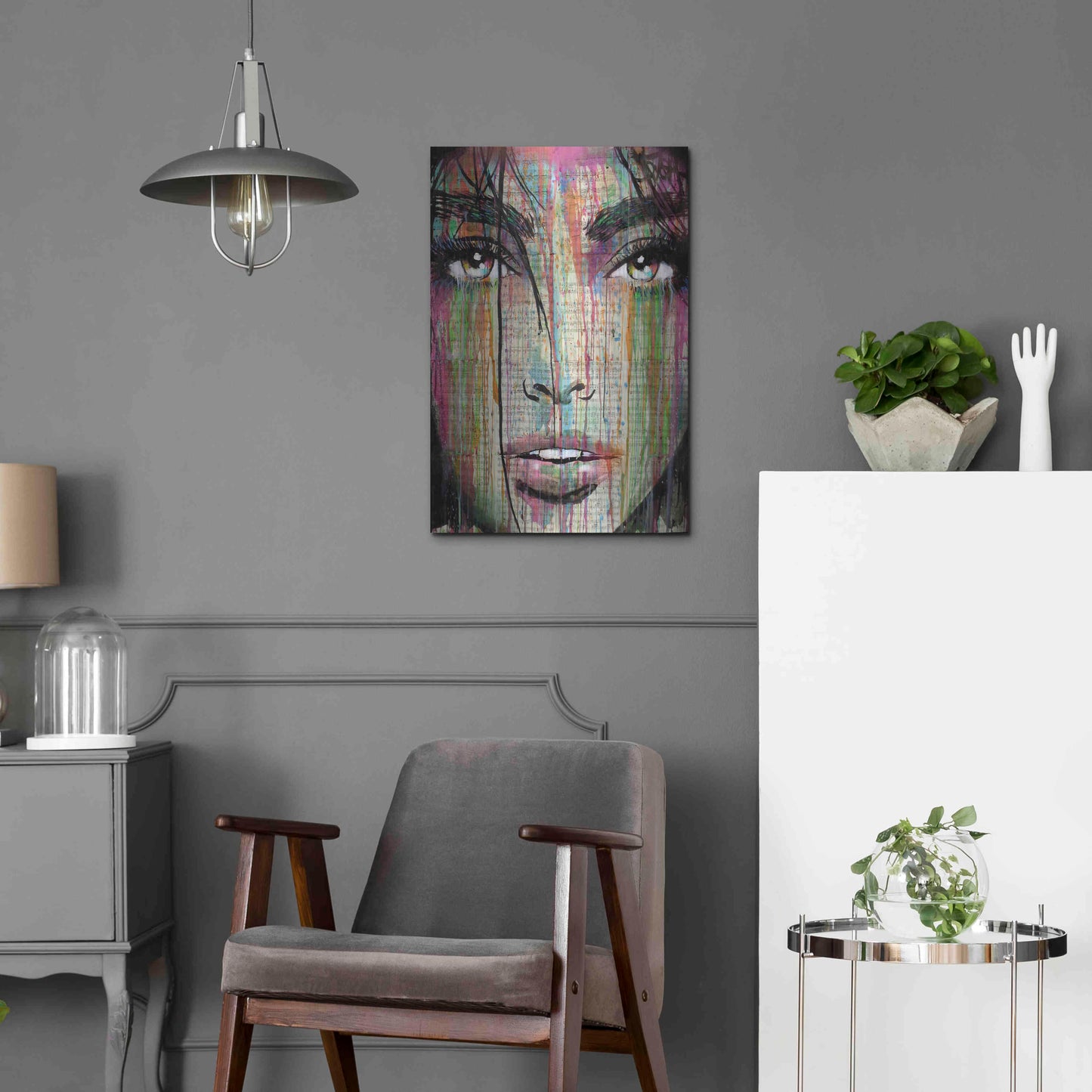 Luxe Metal Art 'Dark Kisses' by Loui Jover, Metal Wall Art,16x24