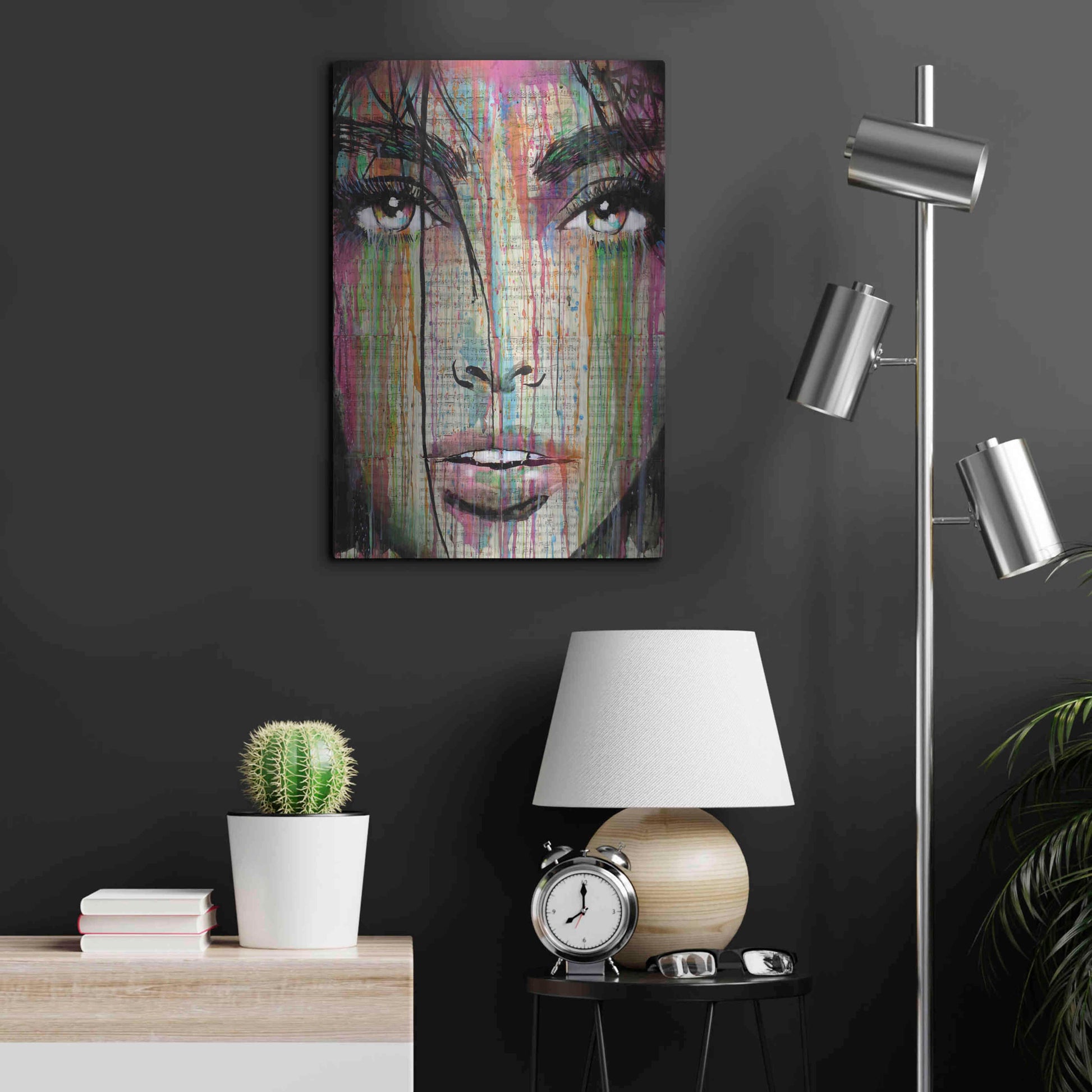 Luxe Metal Art 'Dark Kisses' by Loui Jover, Metal Wall Art,16x24