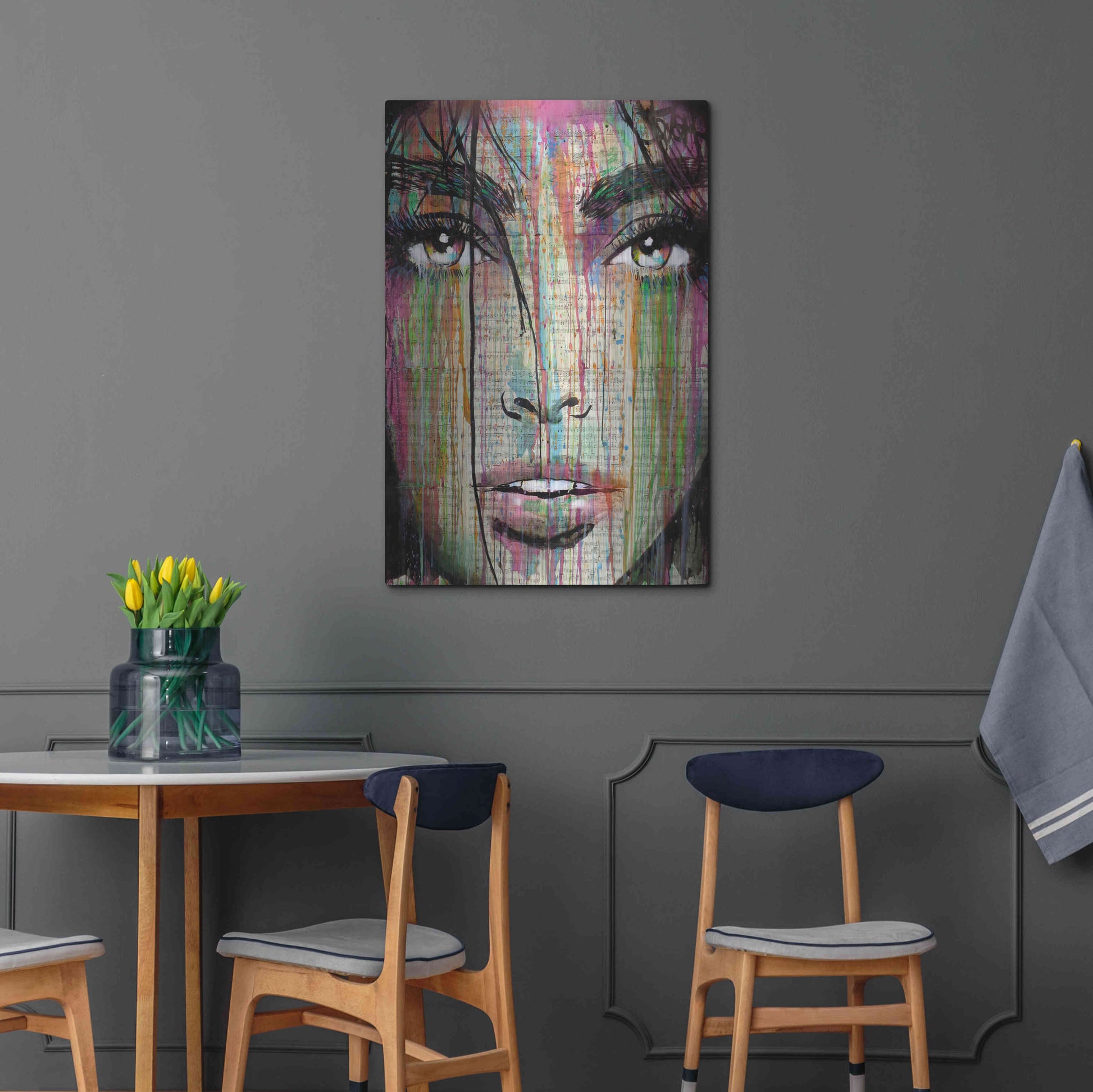 Luxe Metal Art 'Dark Kisses' by Loui Jover, Metal Wall Art,24x36