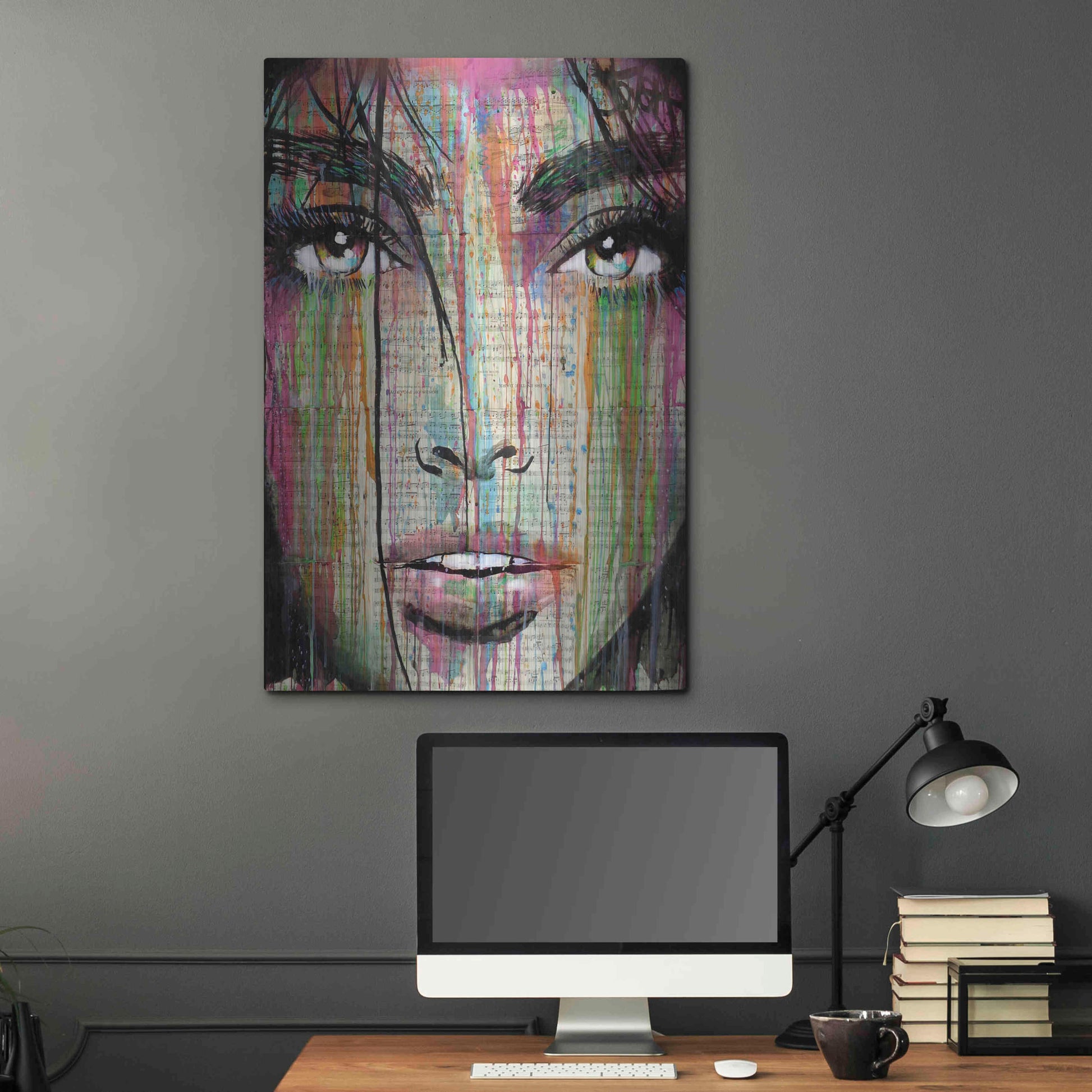 Luxe Metal Art 'Dark Kisses' by Loui Jover, Metal Wall Art,24x36