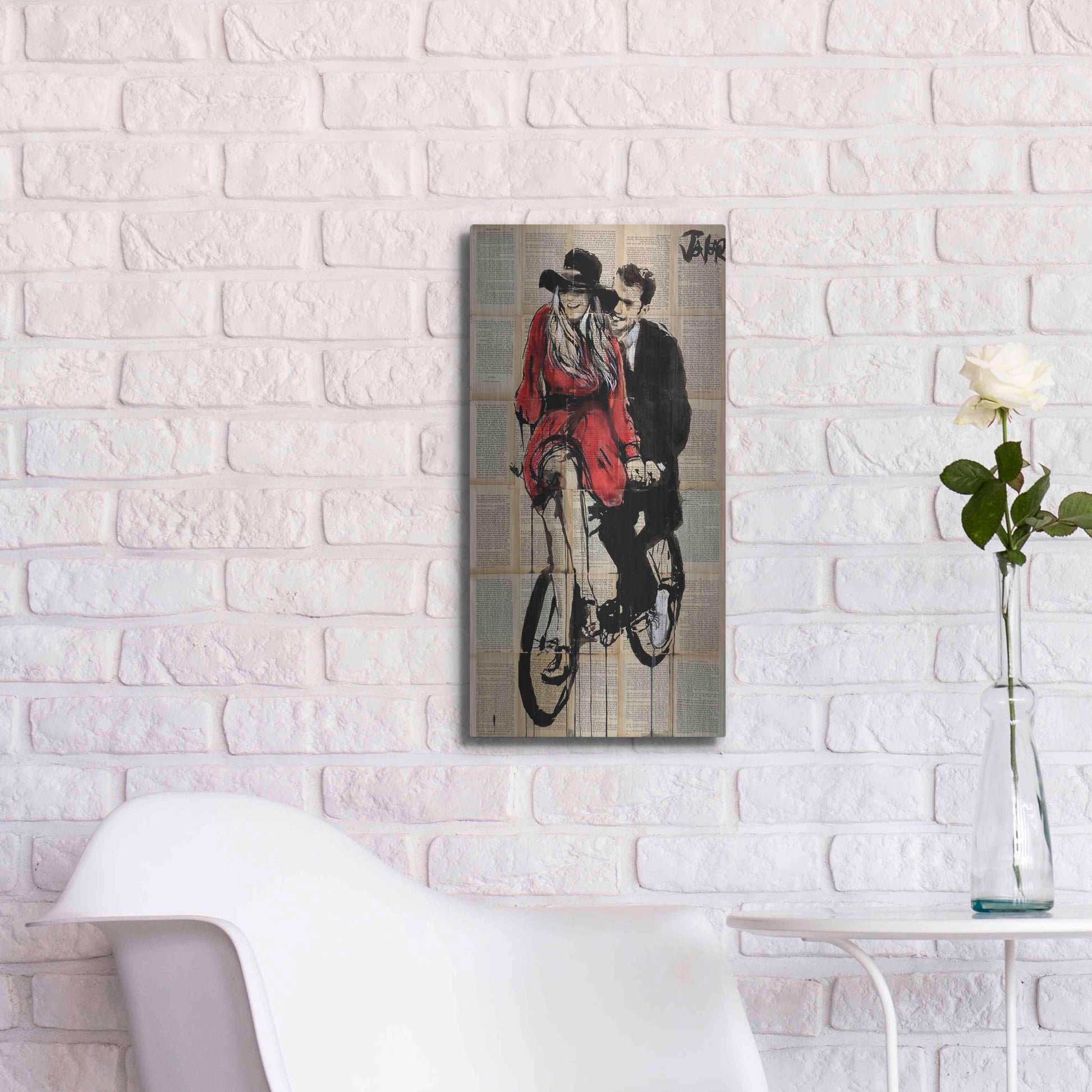 Luxe Metal Art 'Days In Bliss' by Loui Jover, Metal Wall Art,12x24