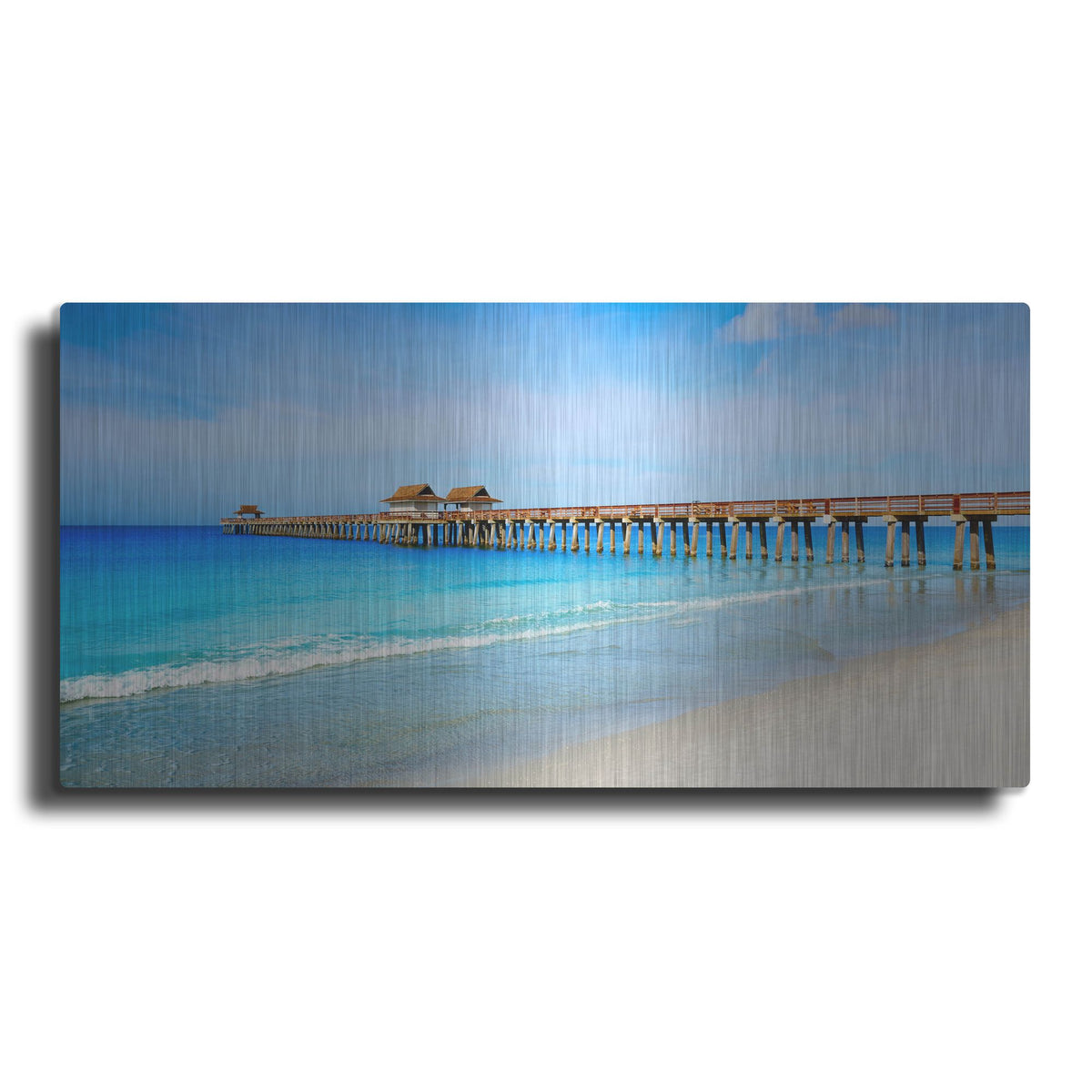 Luxe Metal Art 'Naples Florida Pier' by Luxe Portfolio, Metal Wall Art