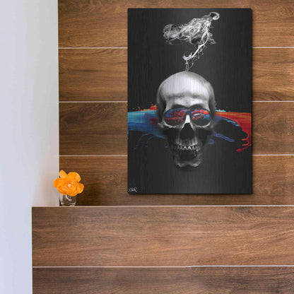 Luxe Metal Art 'Death Logic' by Loui Jover, Metal Wall Art,12x16