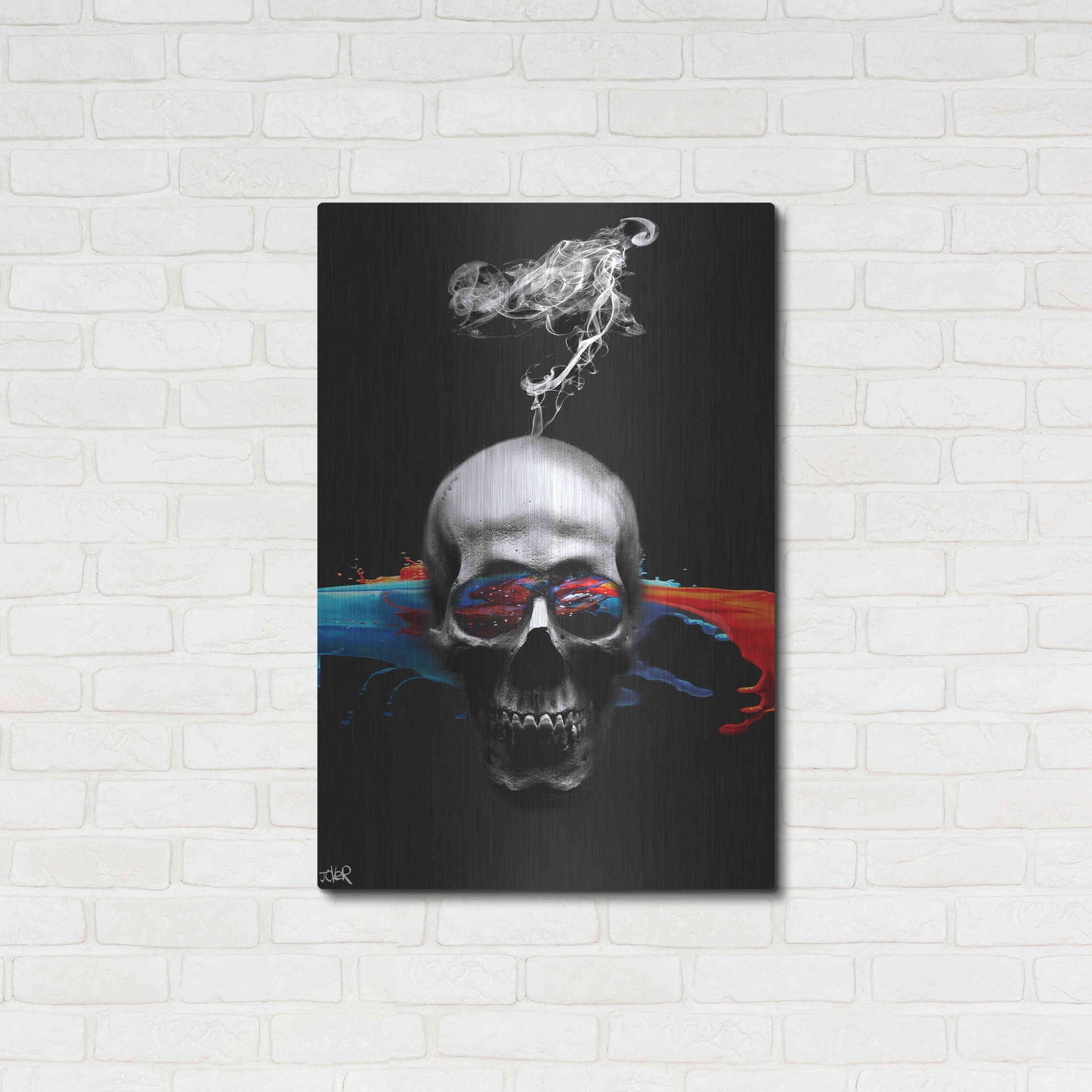 Luxe Metal Art 'Death Logic' by Loui Jover, Metal Wall Art,24x36