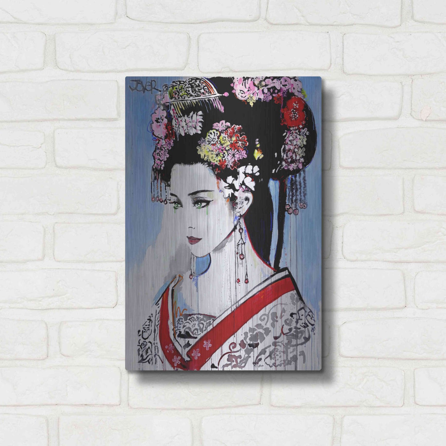 Luxe Metal Art 'Empress' by Loui Jover, Metal Wall Art,12x16