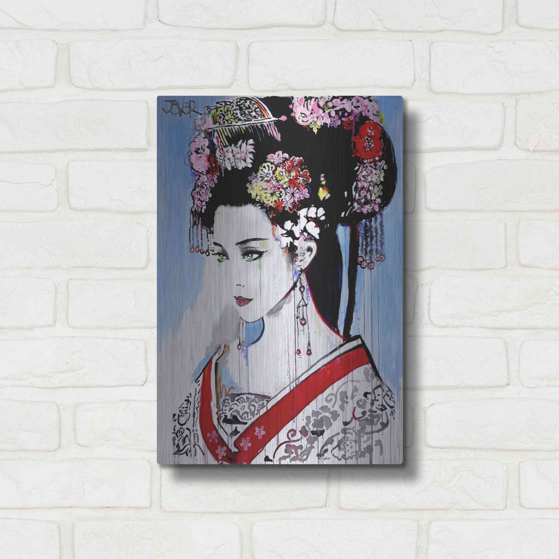 Luxe Metal Art 'Empress' by Loui Jover, Metal Wall Art,12x16