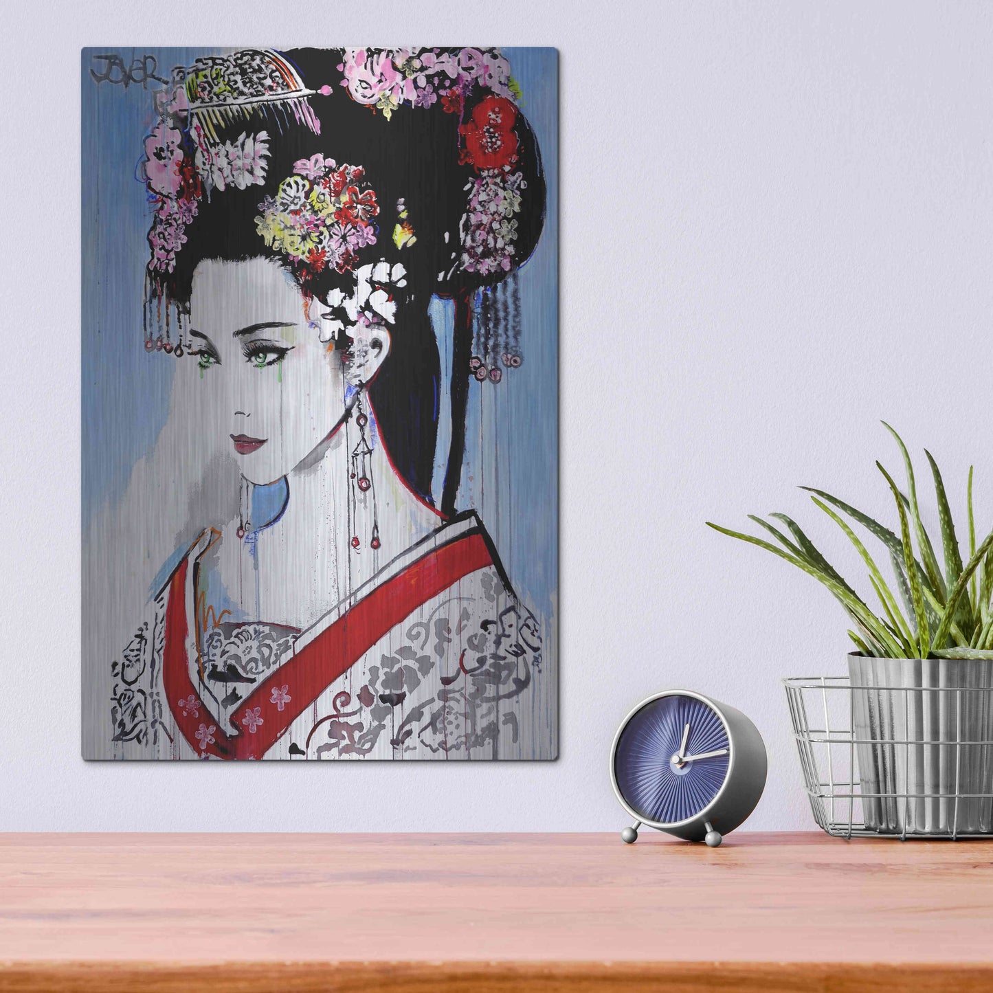 Luxe Metal Art 'Empress' by Loui Jover, Metal Wall Art,12x16