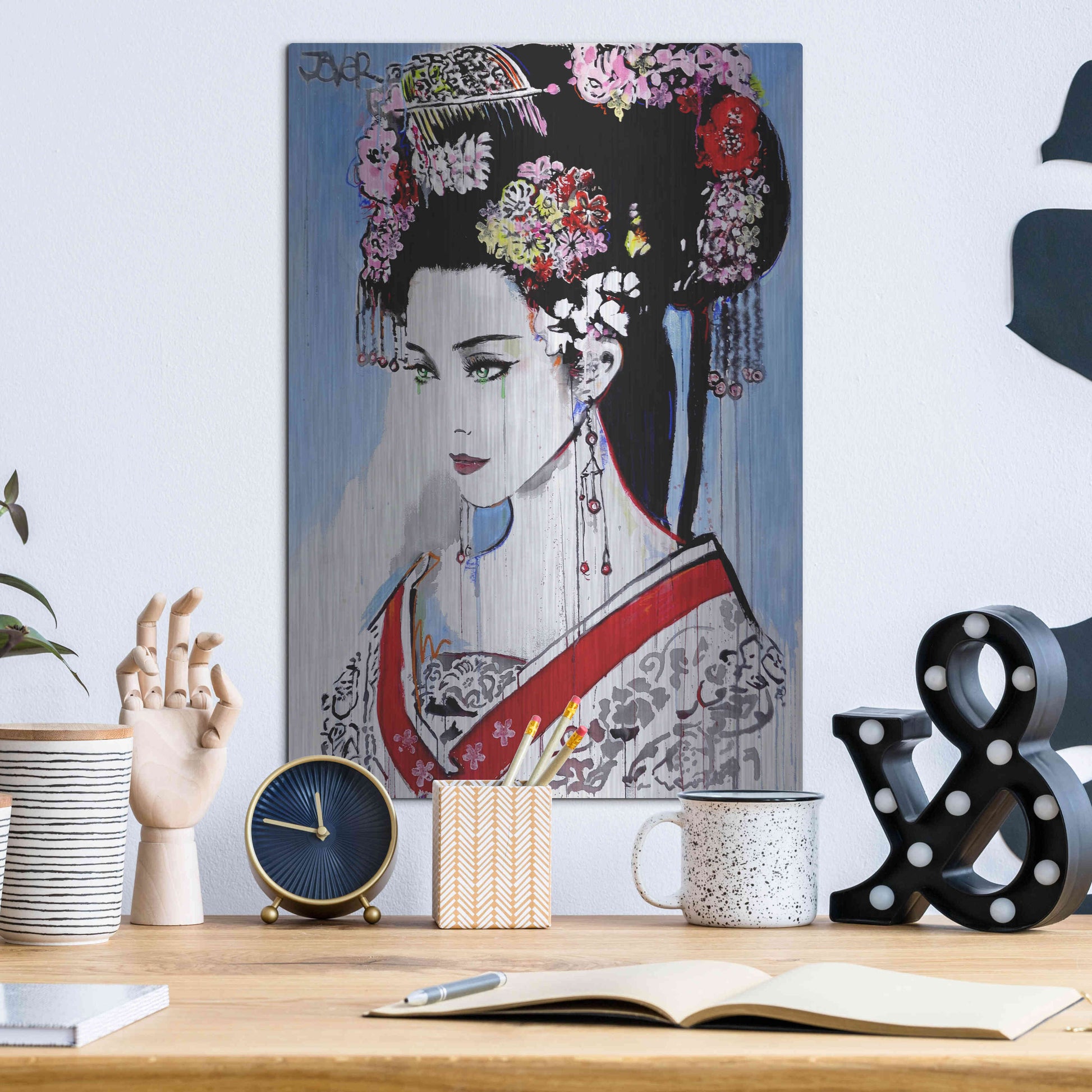 Luxe Metal Art 'Empress' by Loui Jover, Metal Wall Art,12x16