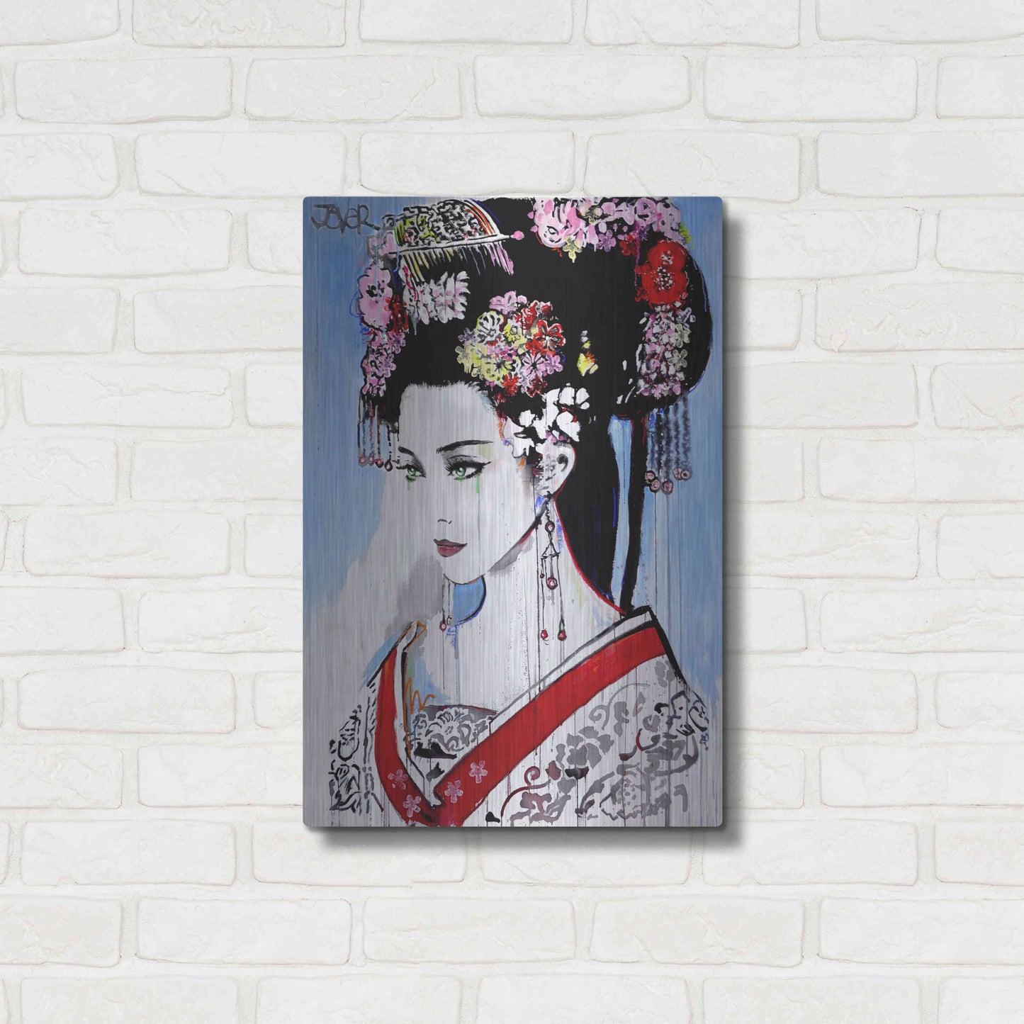 Luxe Metal Art 'Empress' by Loui Jover, Metal Wall Art,16x24