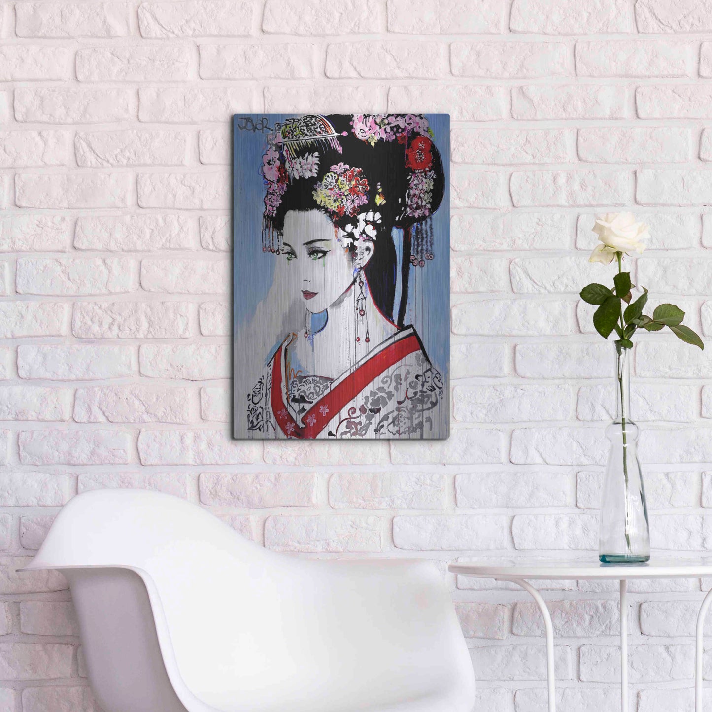 Luxe Metal Art 'Empress' by Loui Jover, Metal Wall Art,16x24