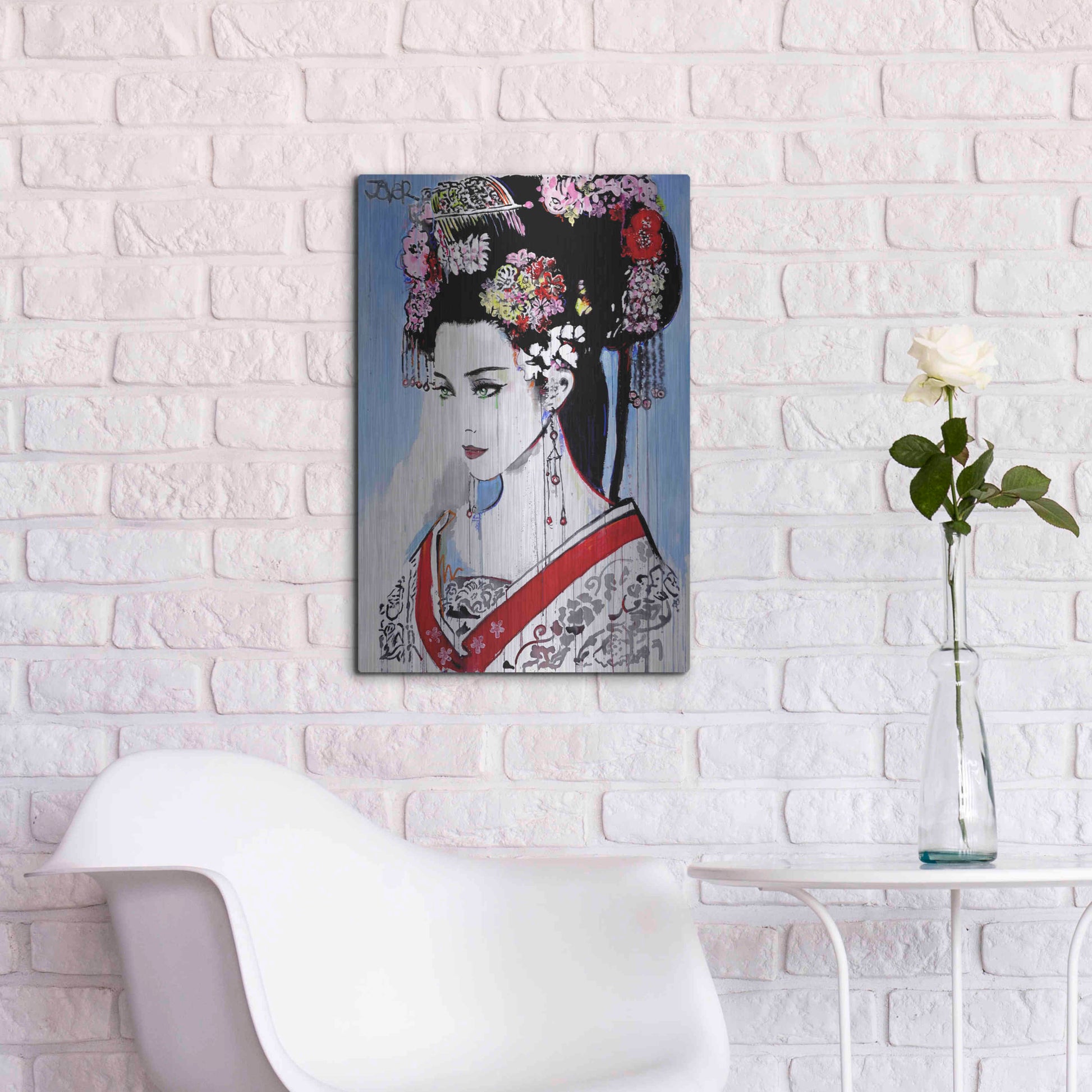 Luxe Metal Art 'Empress' by Loui Jover, Metal Wall Art,16x24