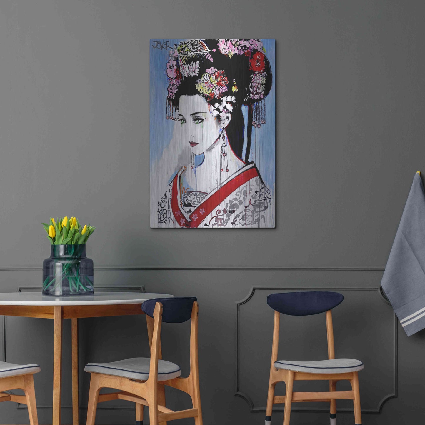 Luxe Metal Art 'Empress' by Loui Jover, Metal Wall Art,24x36