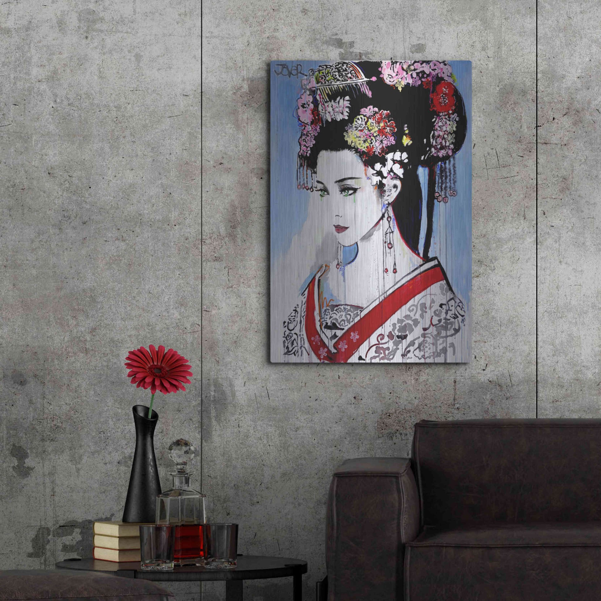 Luxe Metal Art 'Empress' by Loui Jover, Metal Wall Art,24x36