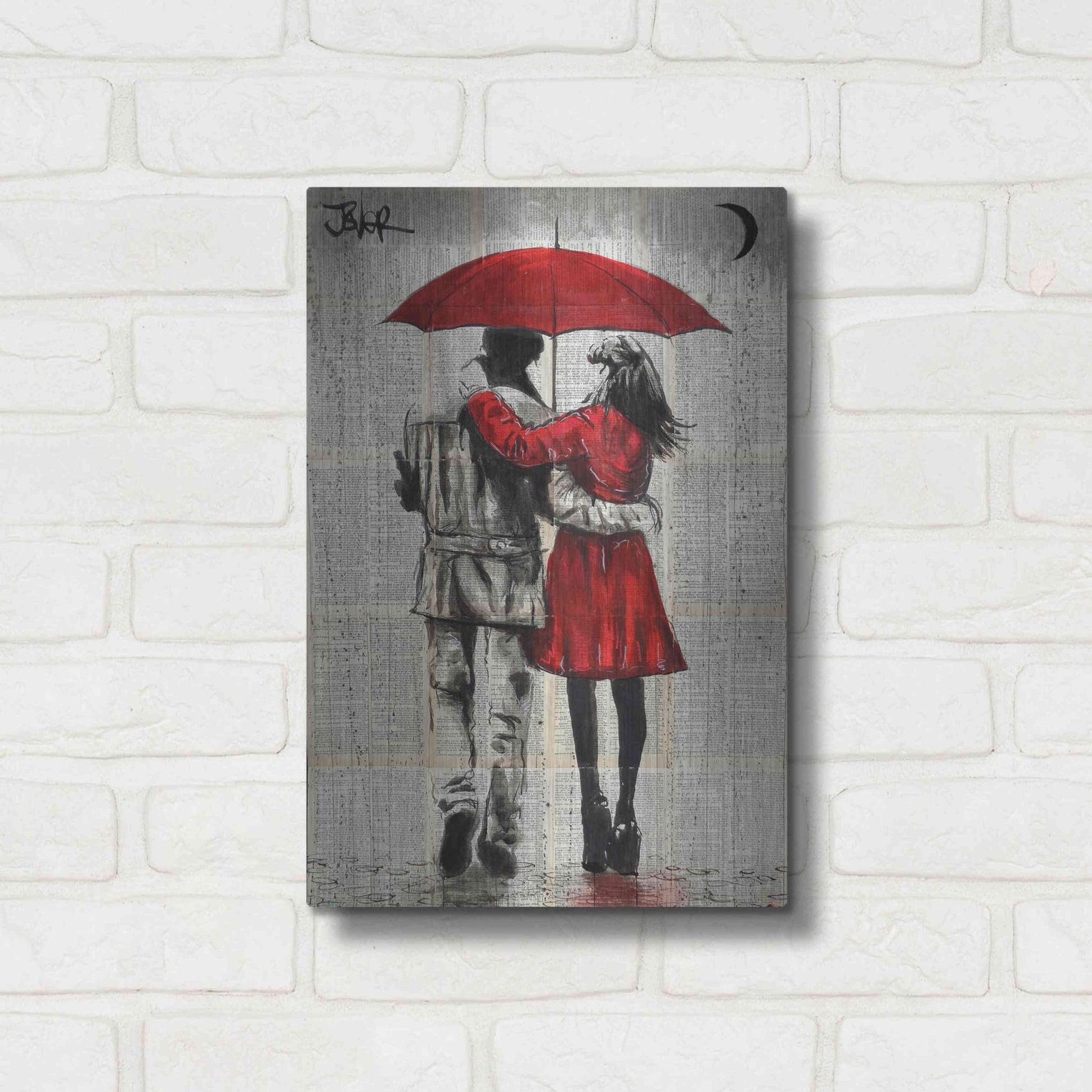 Luxe Metal Art 'Fall' by Loui Jover, Metal Wall Art,12x16