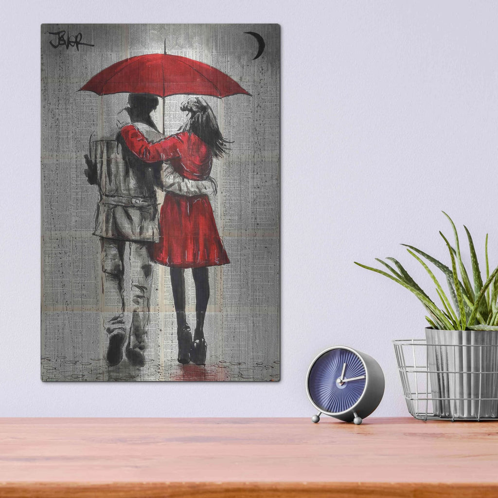Luxe Metal Art 'Fall' by Loui Jover, Metal Wall Art,12x16