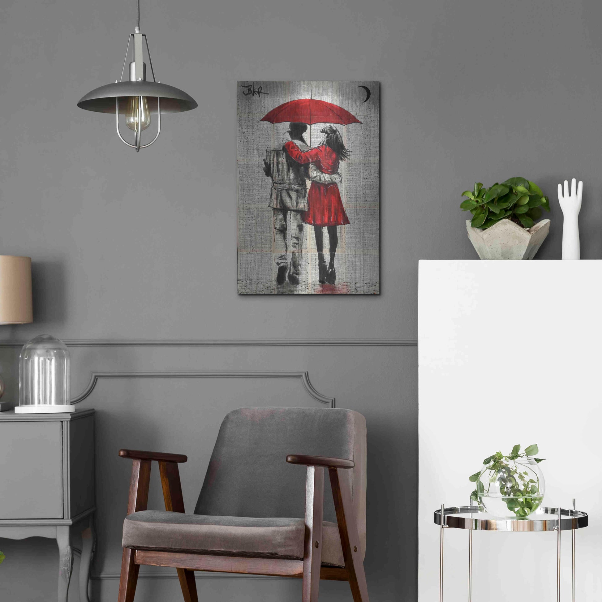 Luxe Metal Art 'Fall' by Loui Jover, Metal Wall Art,16x24