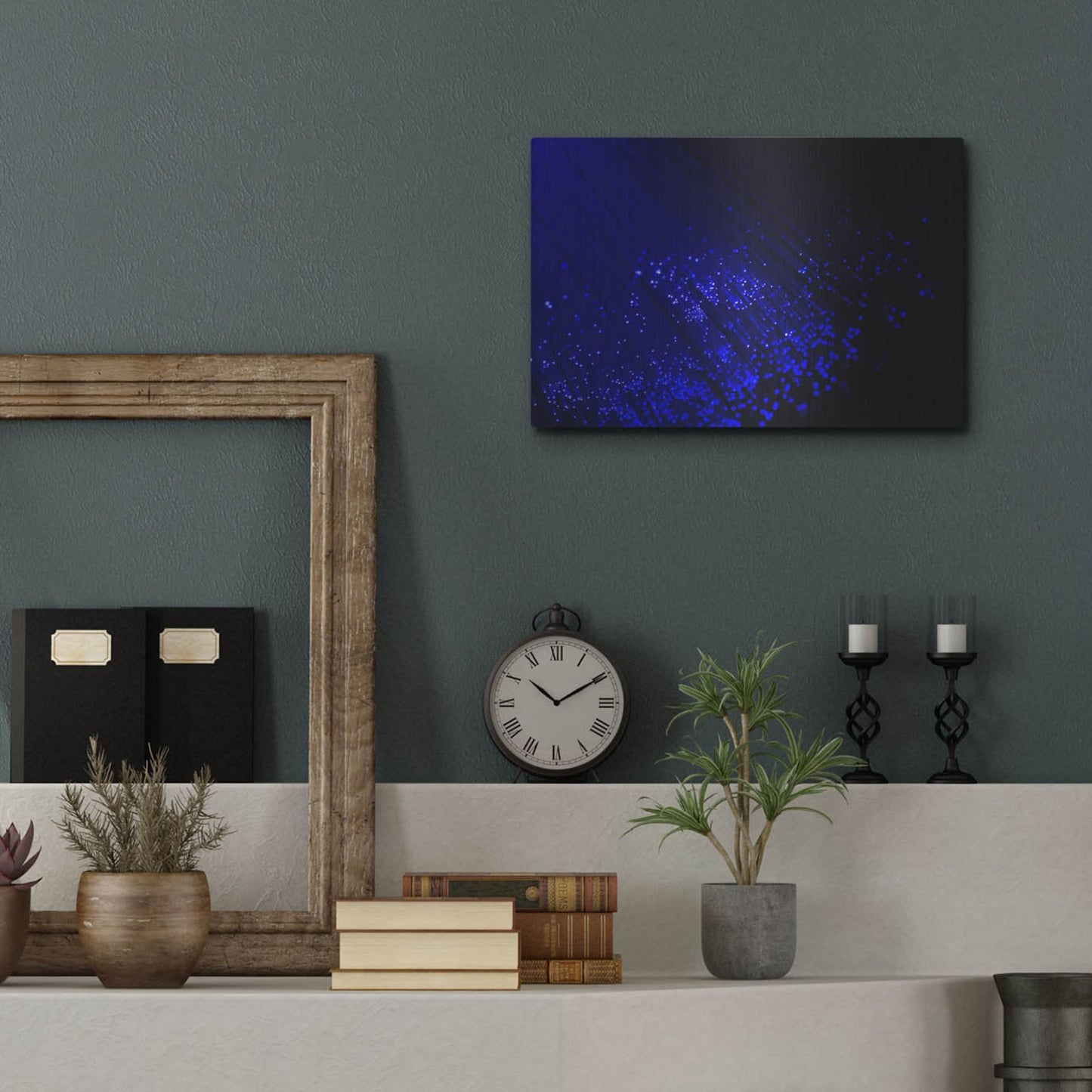 Luxe Metal Art 'Twilight Rain' by Luxe Portfolio, Metal Wall Art,16x12