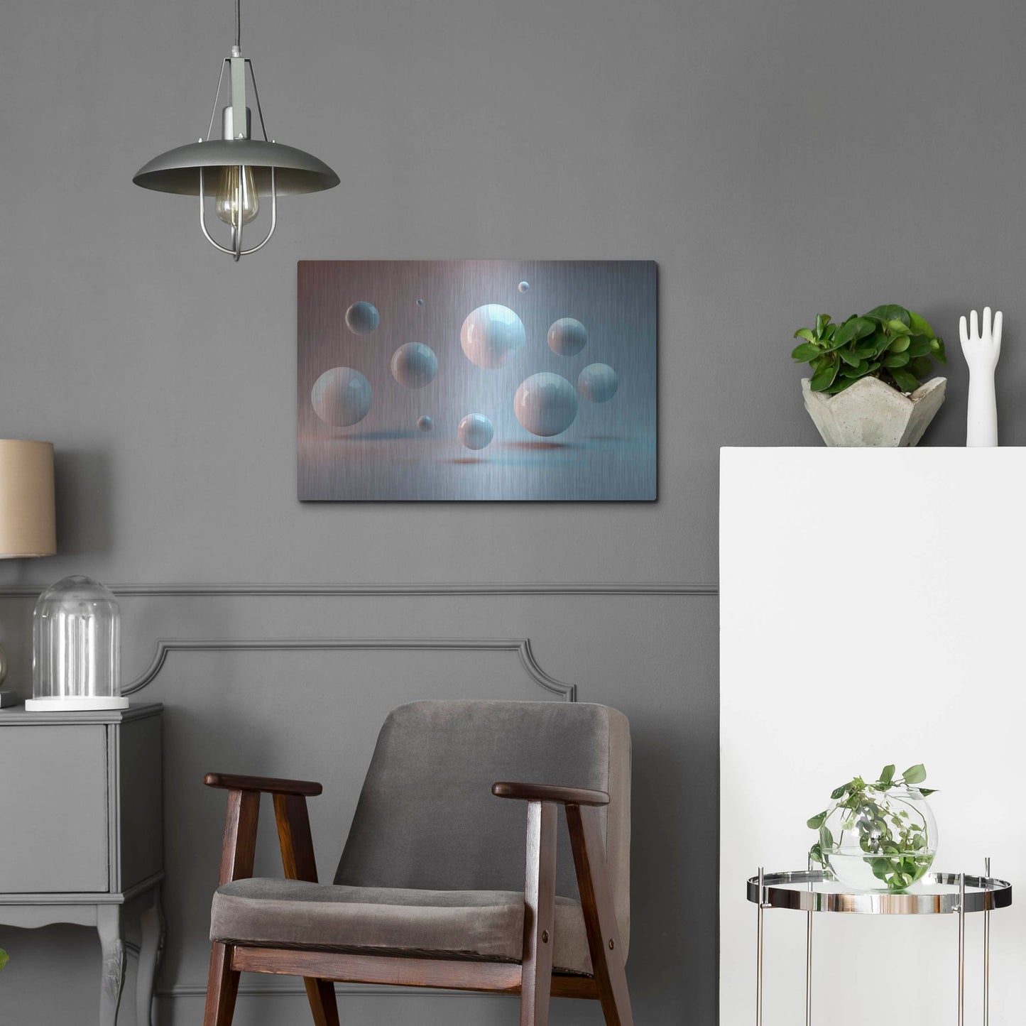 Luxe Metal Art 'Suspended' by Luxe Portfolio, Metal Wall Art,24x16