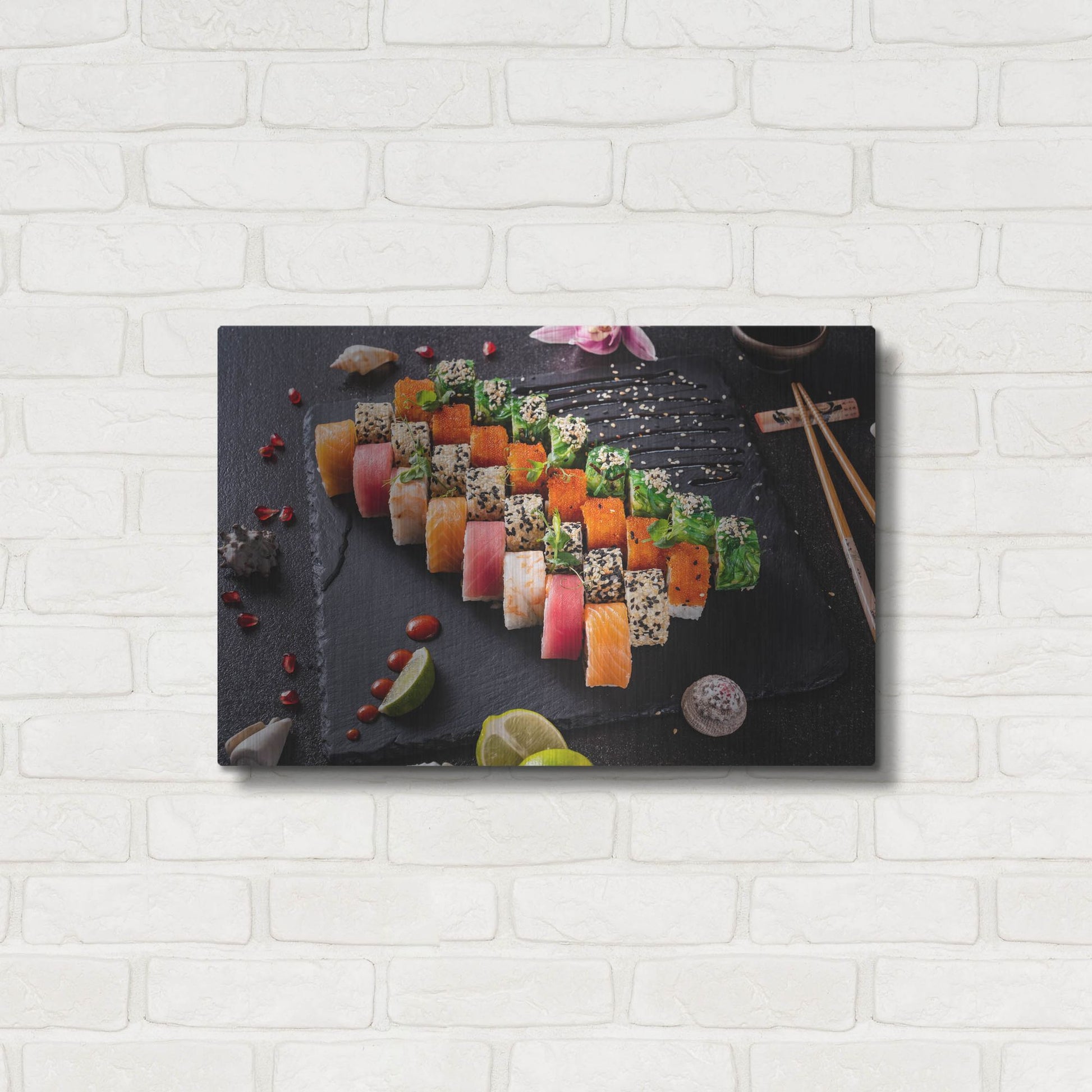 Luxe Metal Art 'Sushi Board' by Luxe Portfolio, Metal Wall Art,24x16