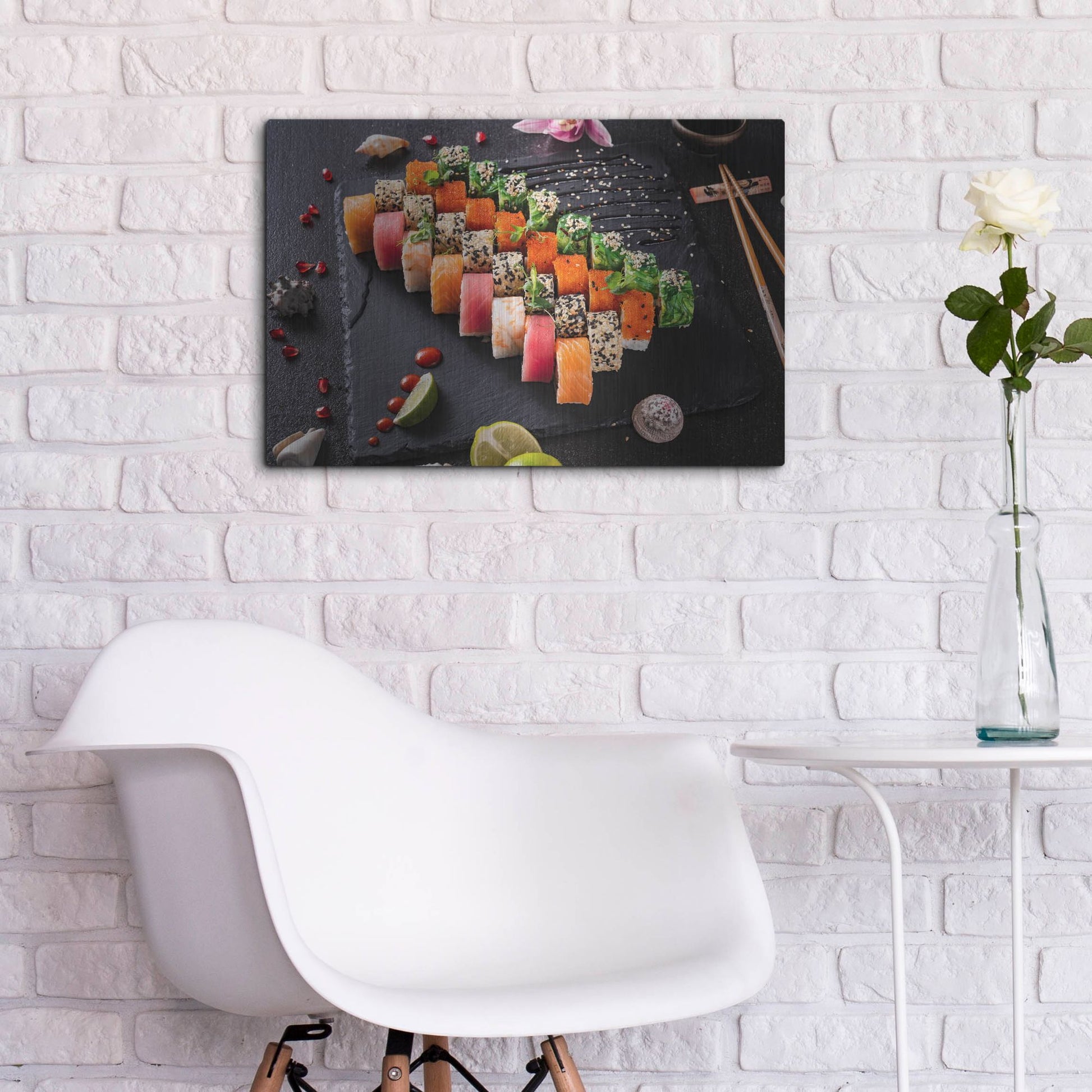Luxe Metal Art 'Sushi Board' by Luxe Portfolio, Metal Wall Art,24x16