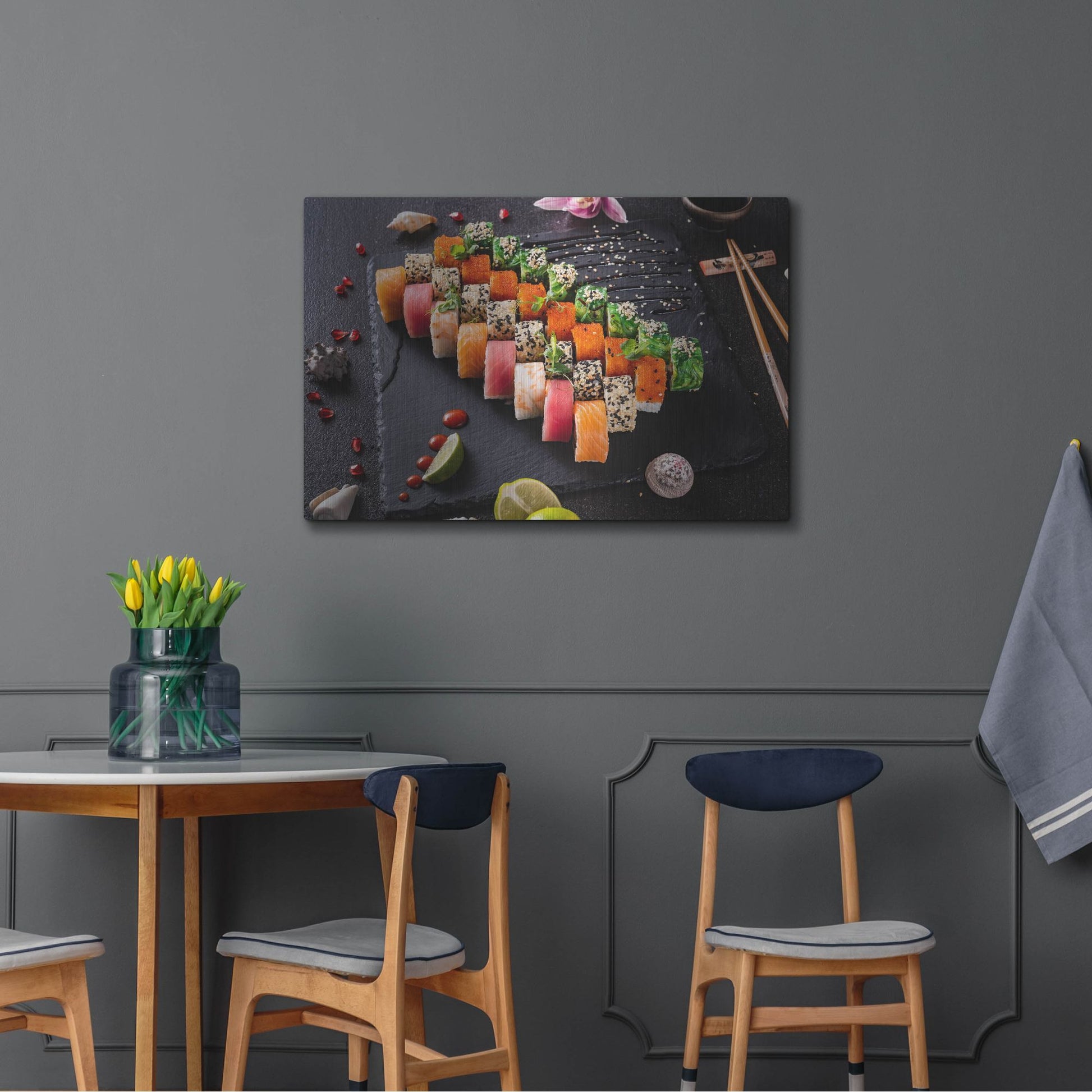 Luxe Metal Art 'Sushi Board' by Luxe Portfolio, Metal Wall Art,36x24