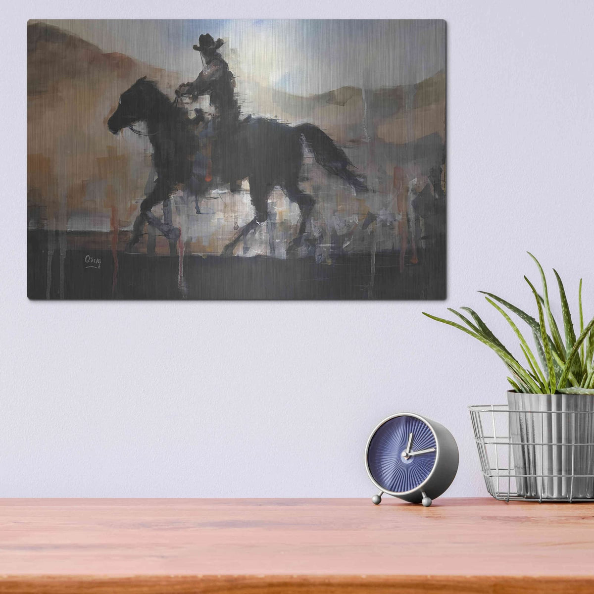'The Chase' by Oscar Alvarez Pardo – Metal Wall Art, 16x12 room view