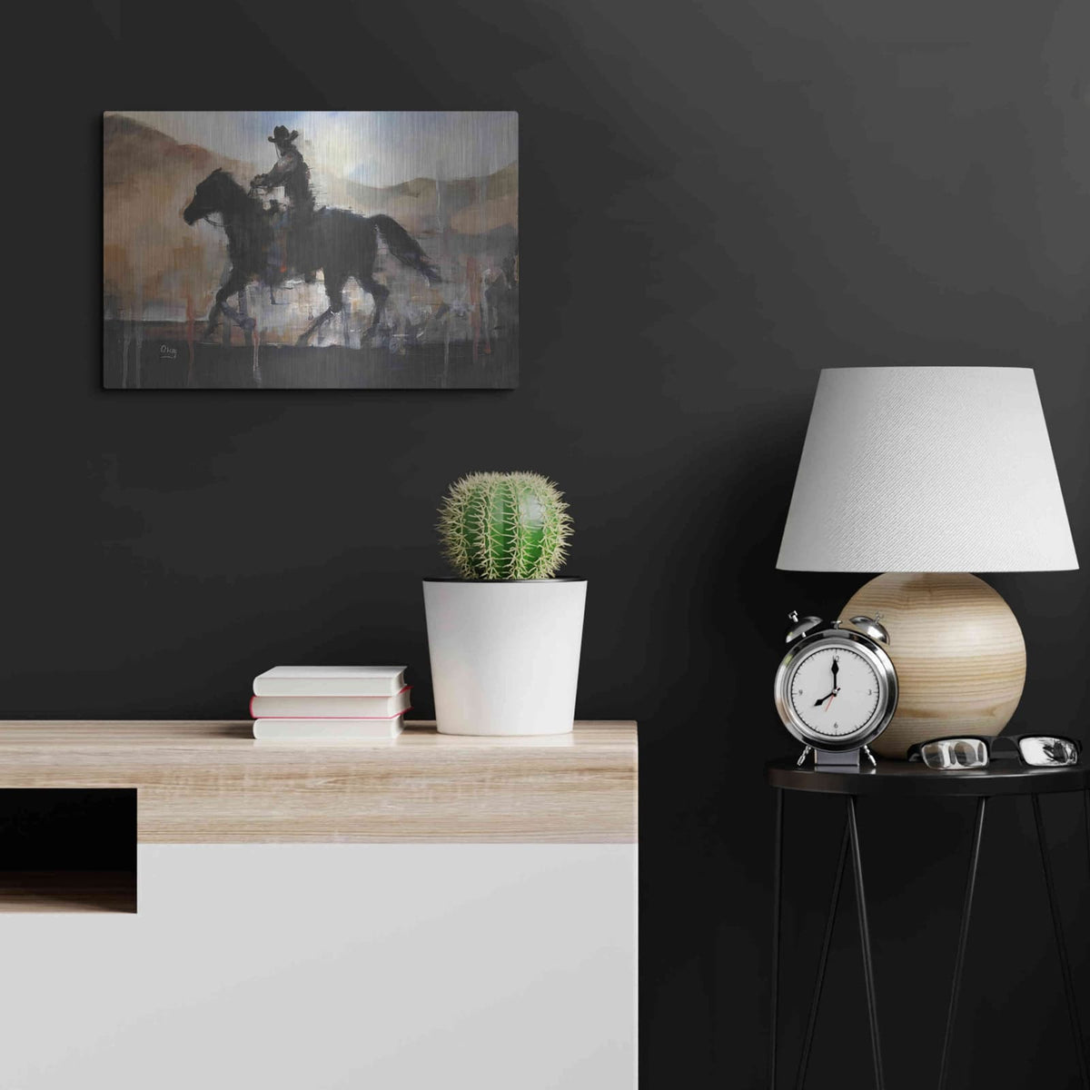 'The Chase' by Oscar Alvarez Pardo – Metal Wall Art, 24x16 room view