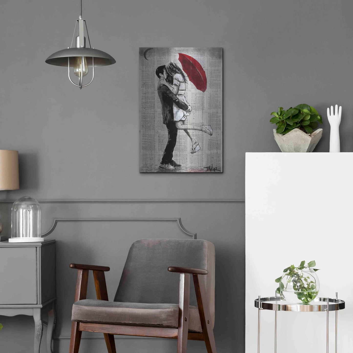 Luxe Metal Art 'Forever Romantics' by Loui Jover, Metal Wall Art,16x24