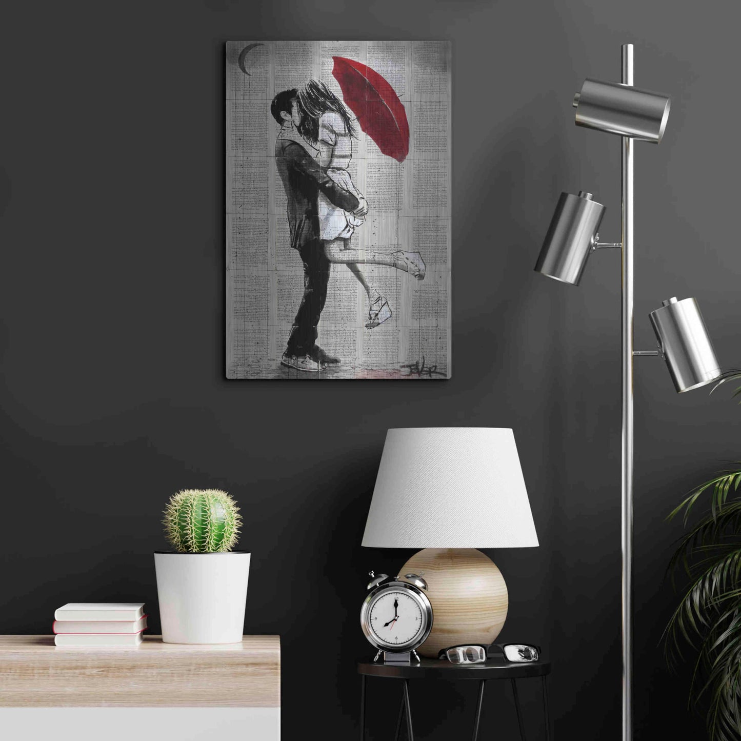 Luxe Metal Art 'Forever Romantics' by Loui Jover, Metal Wall Art,16x24