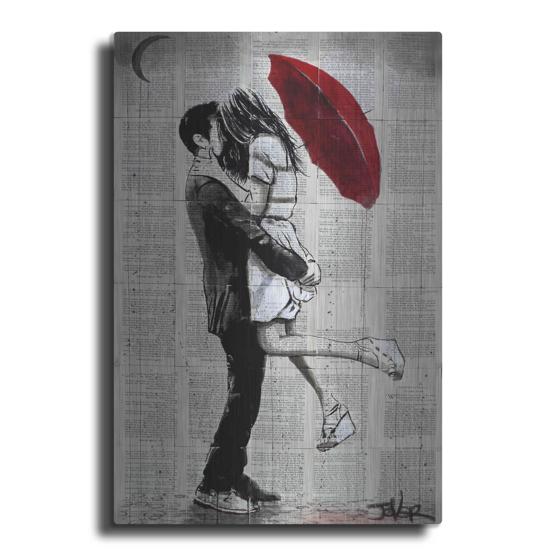 Luxe Metal Art 'Forever Romantics' by Loui Jover, Metal Wall Art