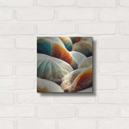 Luxe Metal Art 'Space Sea Shells' by Luxe Portfolio, Metal Wall Art,12x12