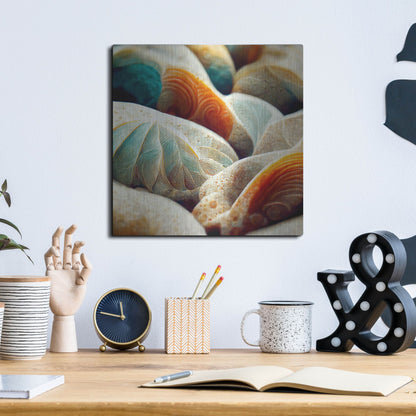 Luxe Metal Art 'Space Sea Shells' by Luxe Portfolio, Metal Wall Art,12x12