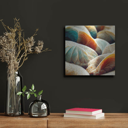 Luxe Metal Art 'Space Sea Shells' by Luxe Portfolio, Metal Wall Art,12x12
