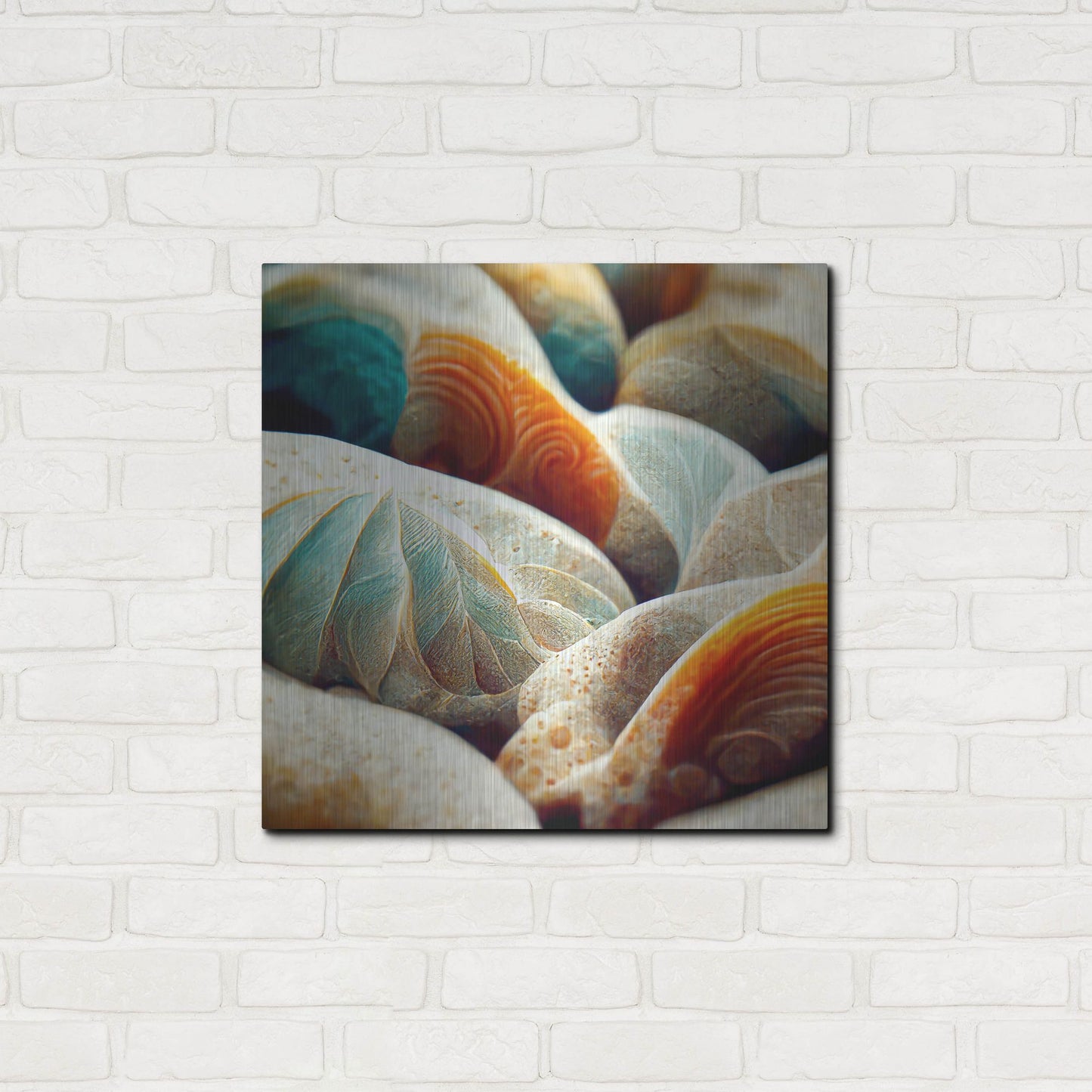 Luxe Metal Art 'Space Sea Shells' by Luxe Portfolio, Metal Wall Art,24x24