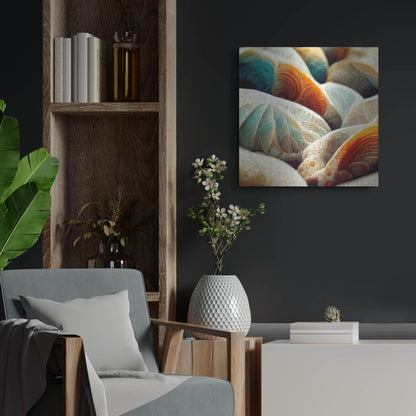 Luxe Metal Art 'Space Sea Shells' by Luxe Portfolio, Metal Wall Art,24x24