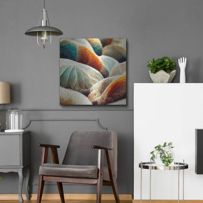 Luxe Metal Art 'Space Sea Shells' by Luxe Portfolio, Metal Wall Art,24x24