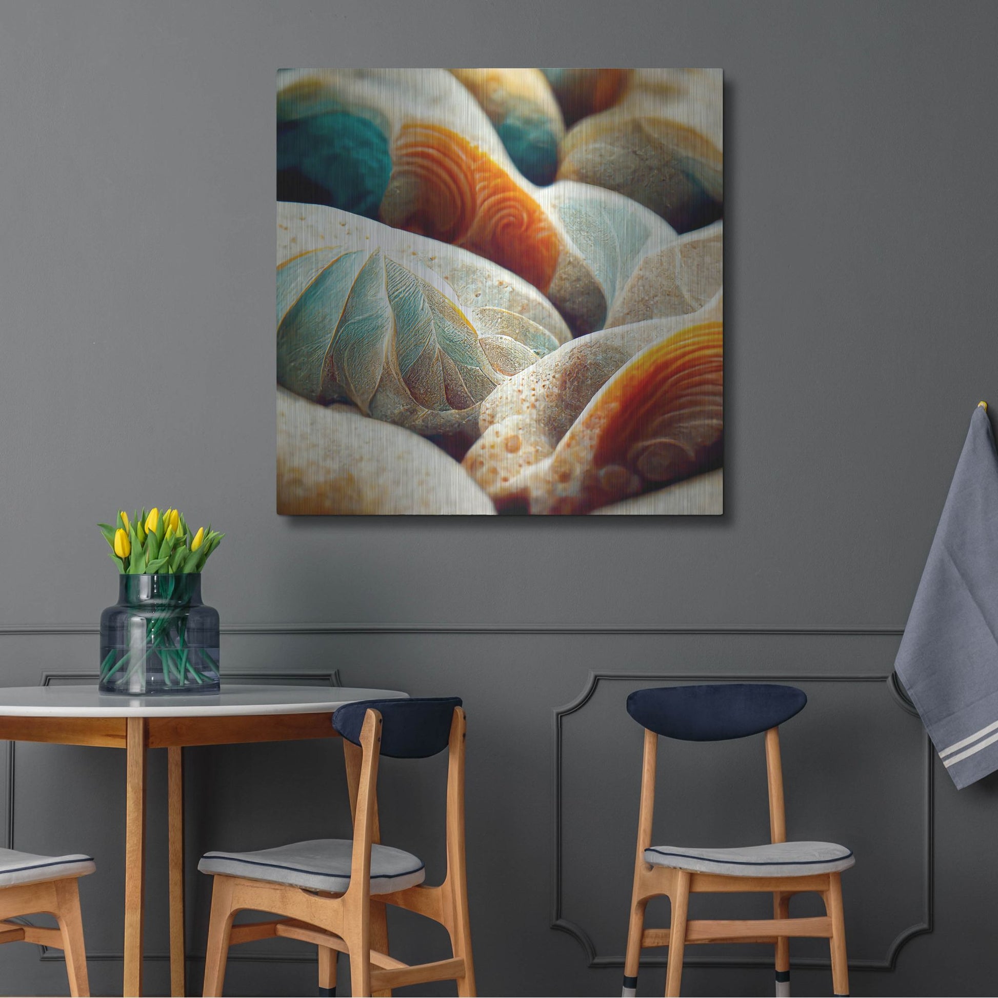 Luxe Metal Art 'Space Sea Shells' by Luxe Portfolio, Metal Wall Art,36x36