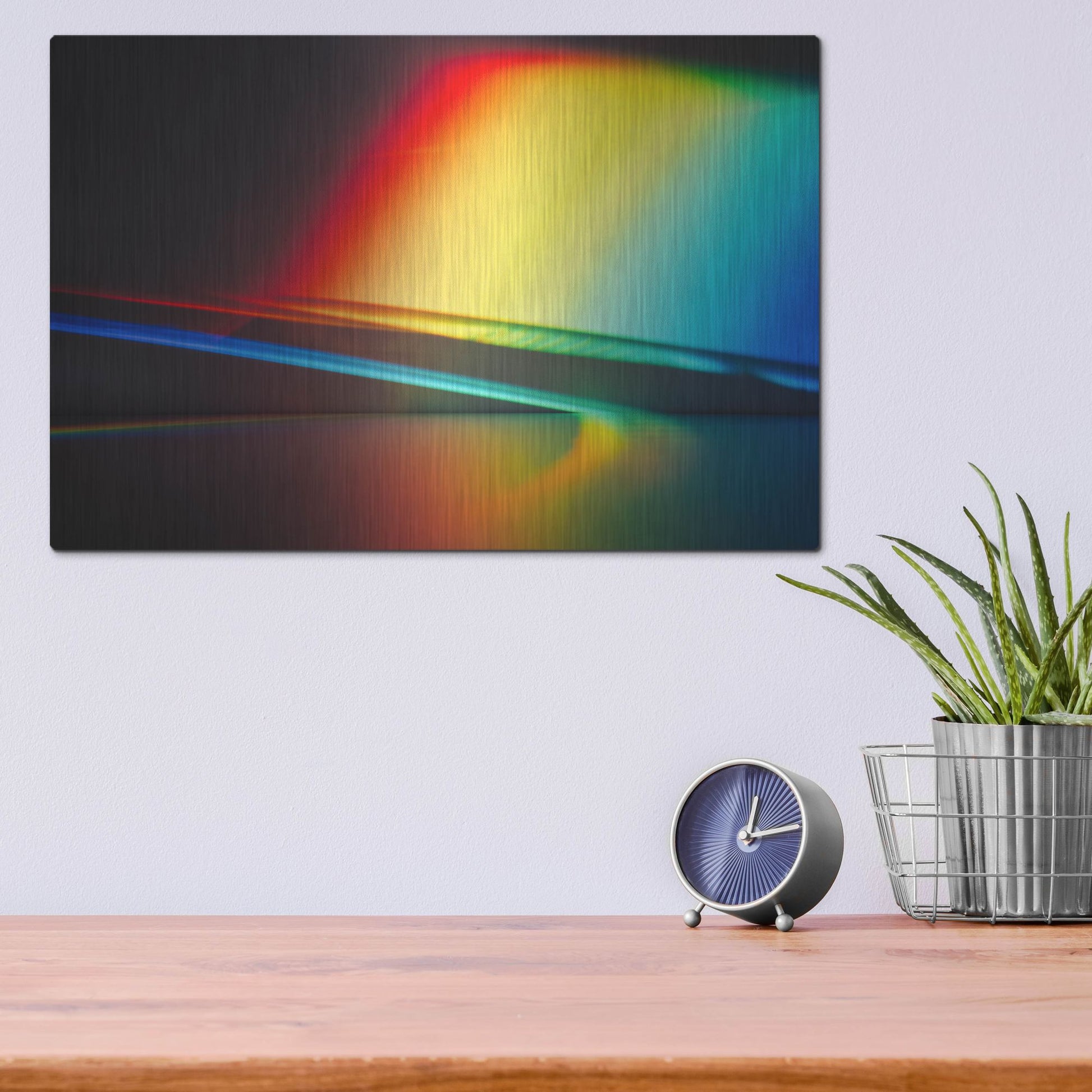 Luxe Metal Art 'Sculptural Prism' by Luxe Portfolio, Metal Wall Art,16x12