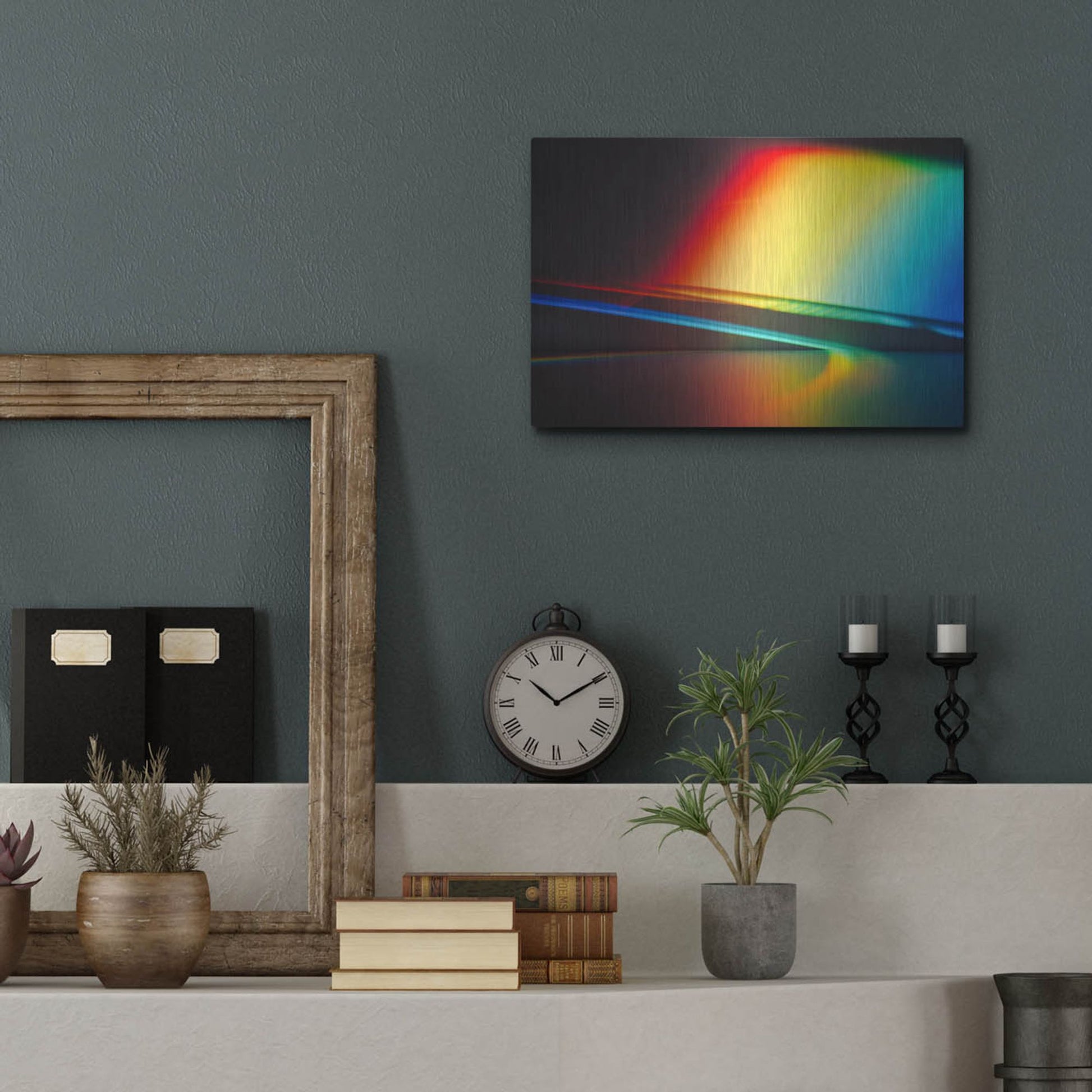 Luxe Metal Art 'Sculptural Prism' by Luxe Portfolio, Metal Wall Art,16x12